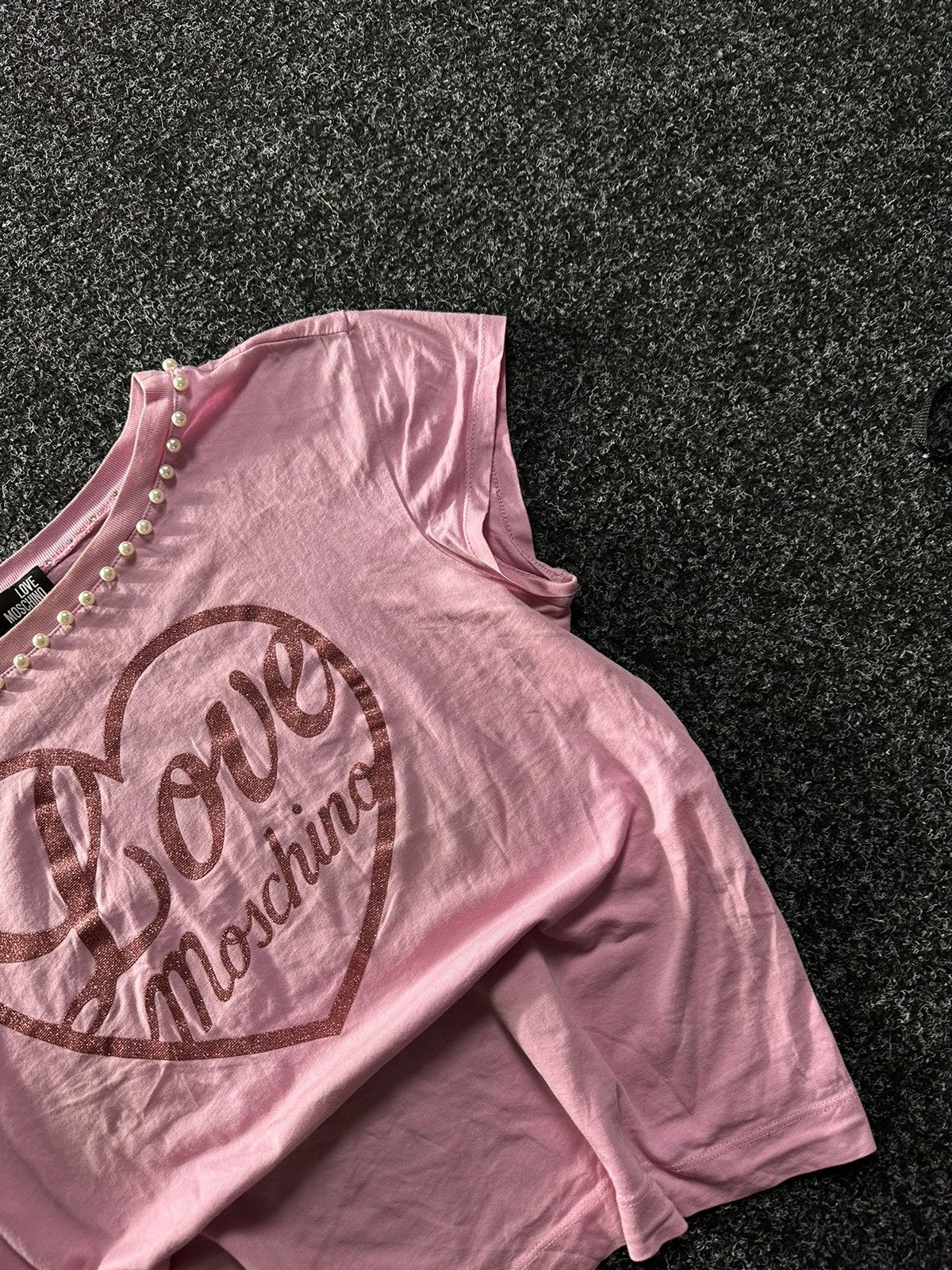🚨VINTAGE LOVE MOSCHINO Y2K TEE SHIRT AVANT GARDE BIG LOGO