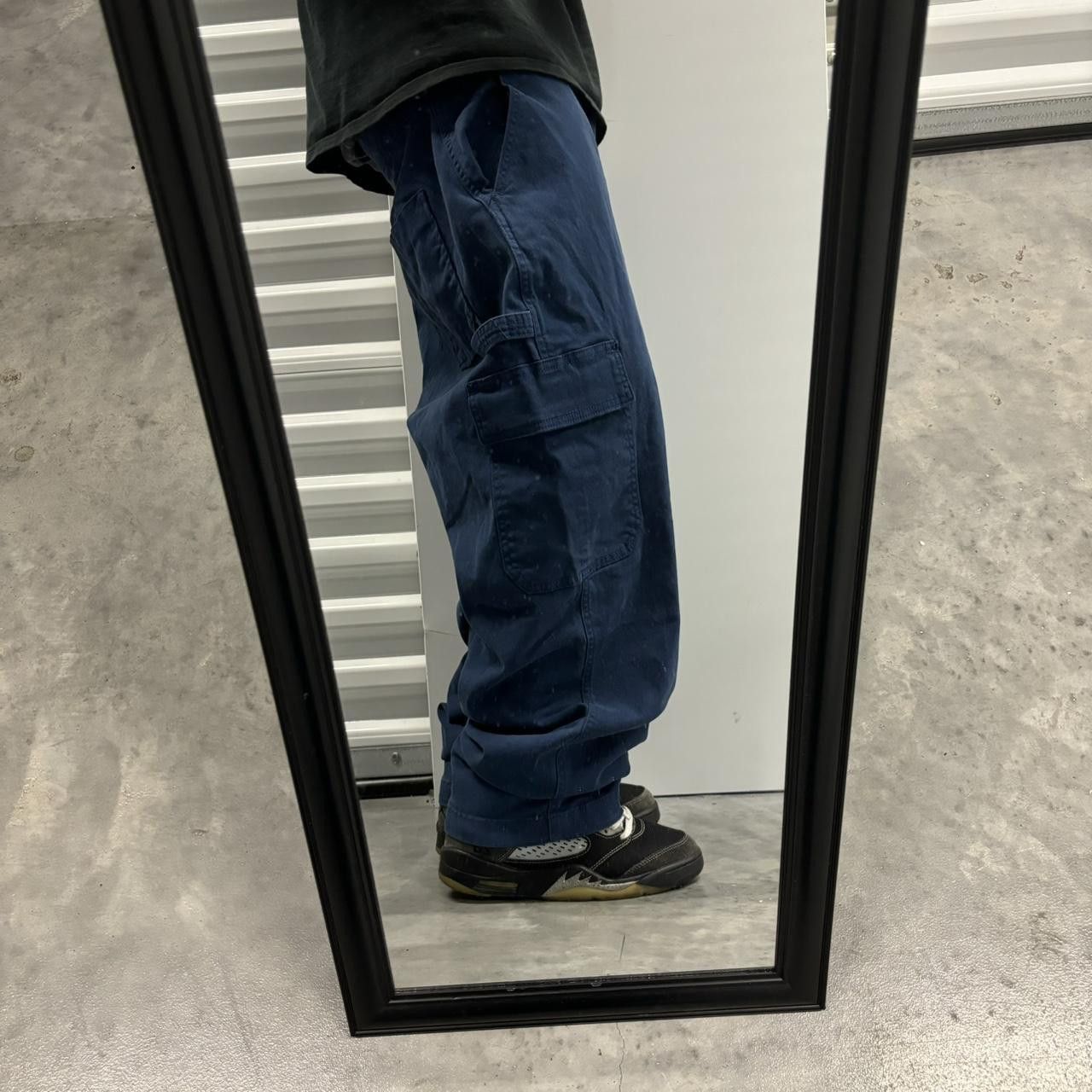 Japanese Brand × Vintage Crazy Vintage Y2K/2000s Baggy Blue Skater Cargo Pants! Size US 36 / EU 52 - 2 Thumbnail