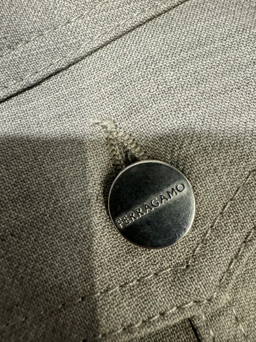 Salvatore Ferragamo × Vintage Ferragamo Grey Minimalist Trucker Jacket Size US S / EU 44-46 / 1 - 9 Thumbnail