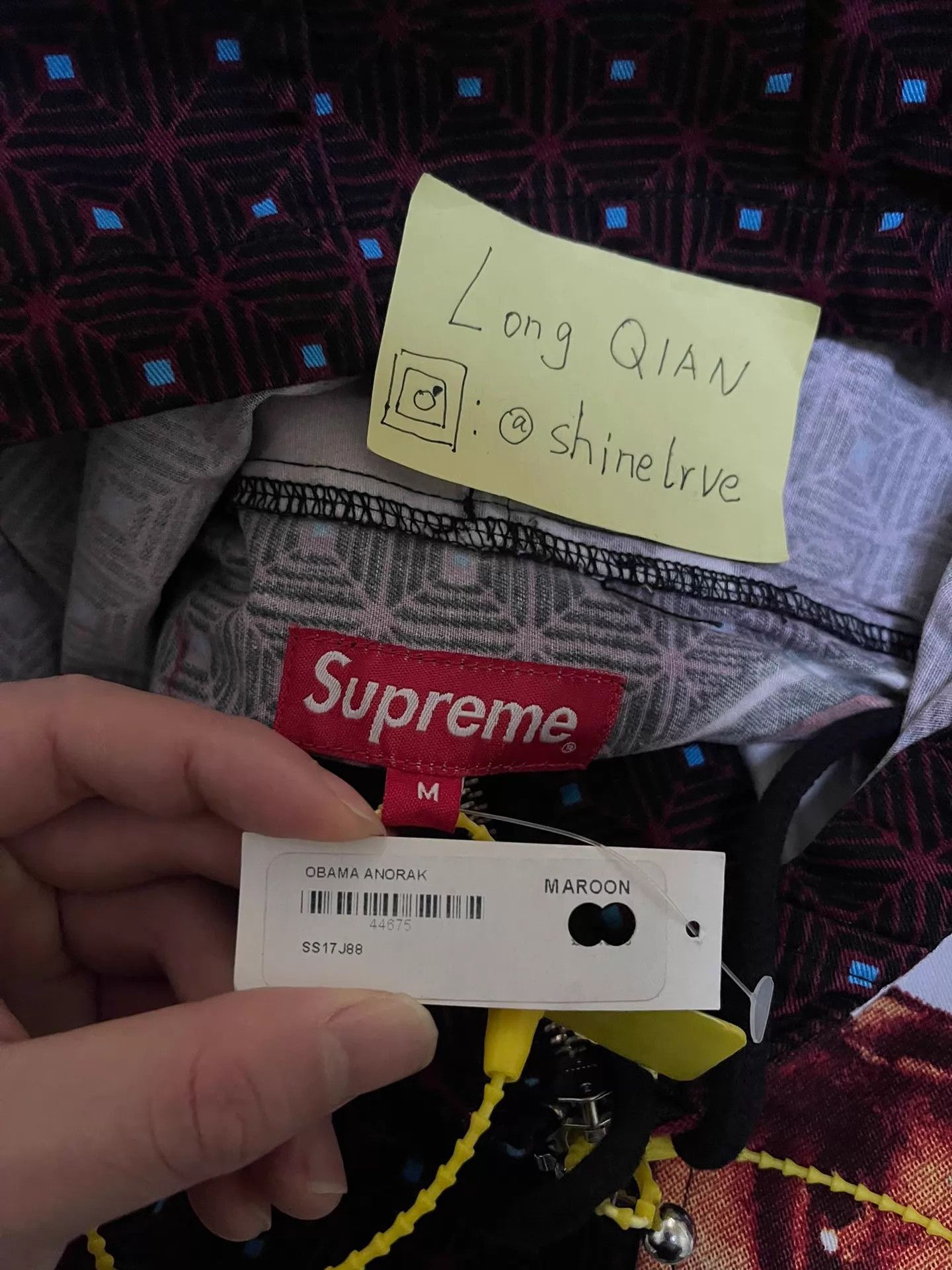Supreme Supreme Anorak Wine Red M New with Tags Size US M / EU 48-50 / 2 - 5 Thumbnail