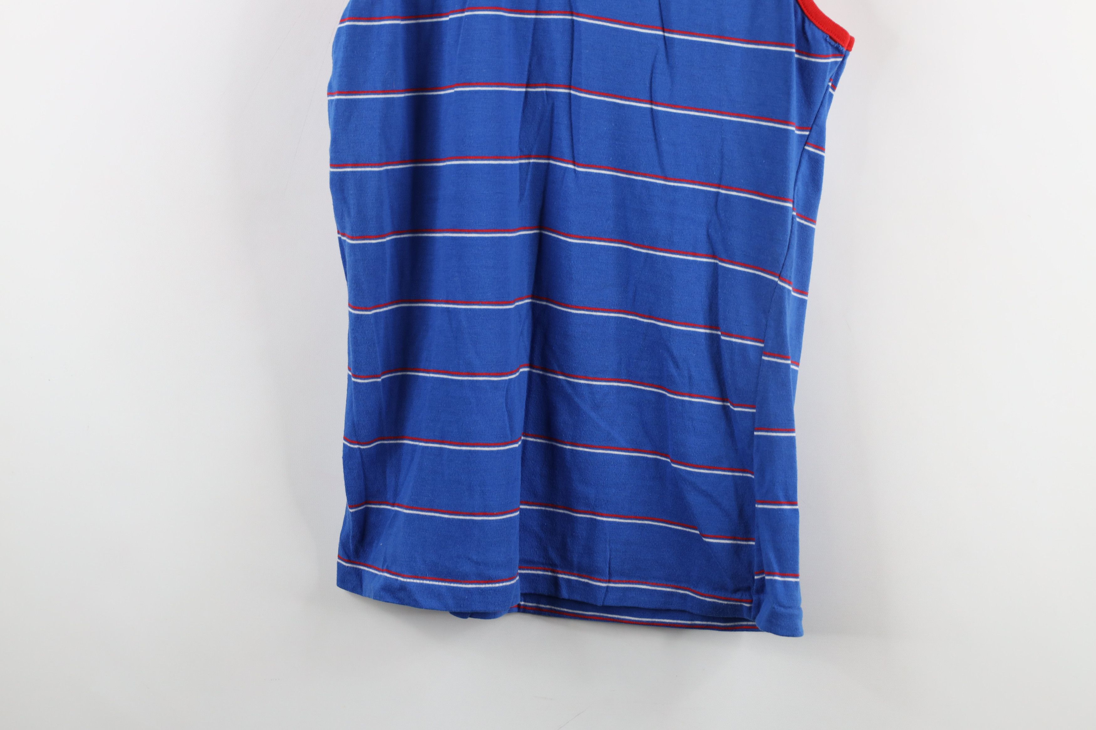 Esprit × Vintage Vintage 70s 80s Esprit Knit Tank Top T-Shirt Blue USA Size M / US 6-8 / IT 42-44 - 9 Thumbnail