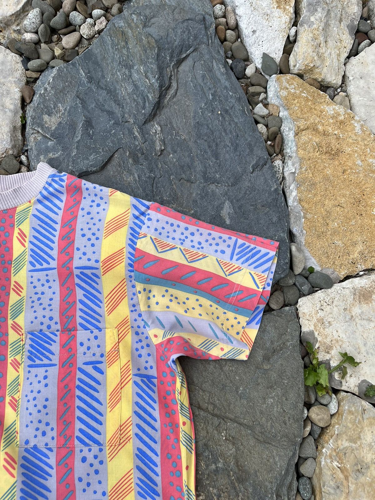 Vintage Vintage Ken Done design striped patterned all over print tee Size US M / EU 48-50 / 2 - 3 Thumbnail
