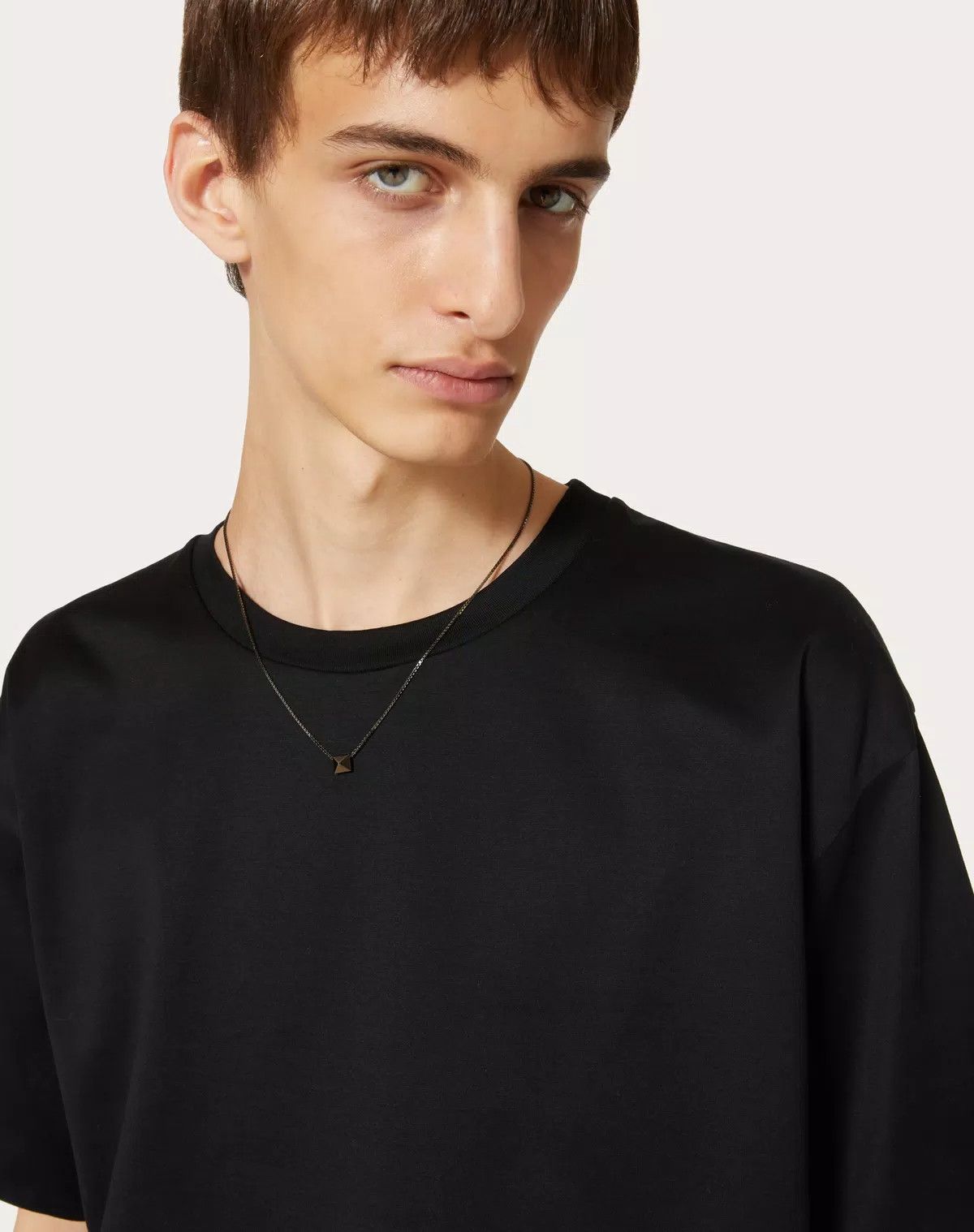 Valentino oc11z0725 Size:OS/ Melal Rockstud Necklace in Black Size ONE SIZE - 5 Thumbnail