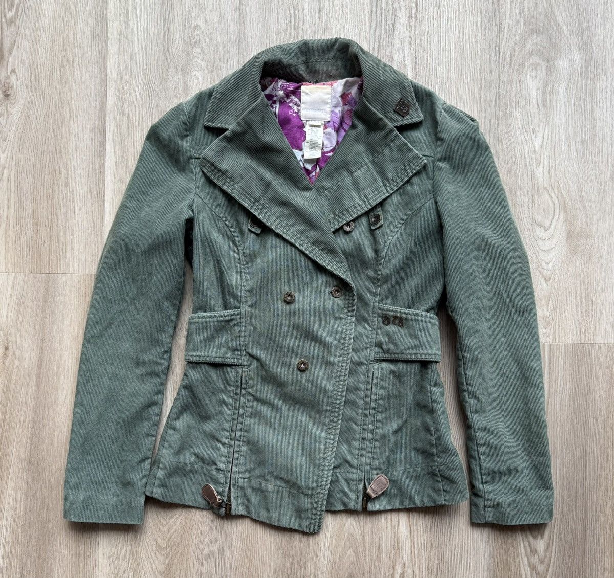 Diesel Vintage Diesel Green Velvet Double Blazer Jacket Size L / US 10 / IT 46 - 11 Thumbnail