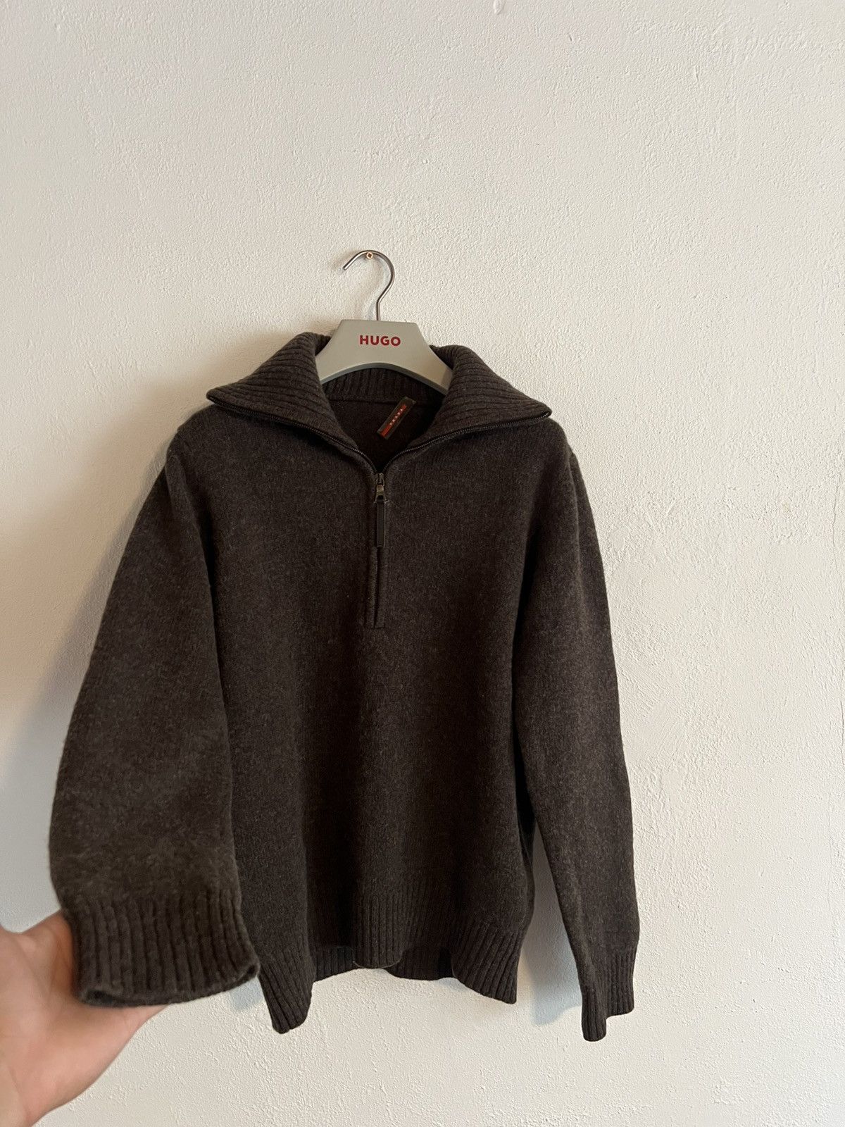 トップス PRADA 90s Archive wool sweat Prada Archive Prada 1/2 Zip Sweater | Grailed