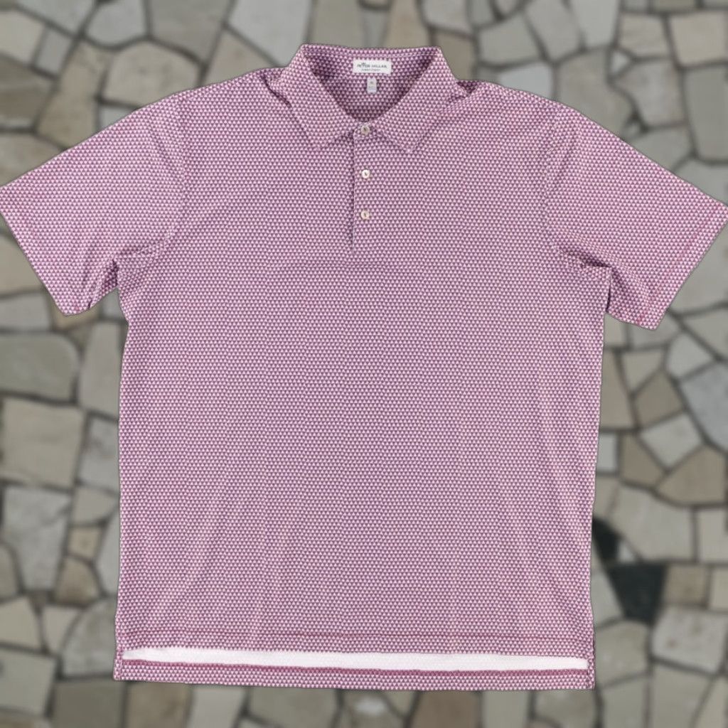 Peter Millar Peter Millar Performance jersey Geometric Polo Shirt Purple Men's XL Shirt Size US XL / EU 56 / 4 - 1 Thumbnail