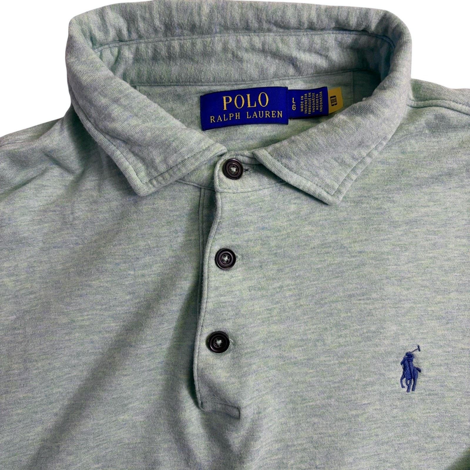 Polo Ralph Lauren Ralph Lauren Long Sleeve Polo Shirt Mens Large Heather Green Size US L / EU 52-54 / 3 - 2 Thumbnail