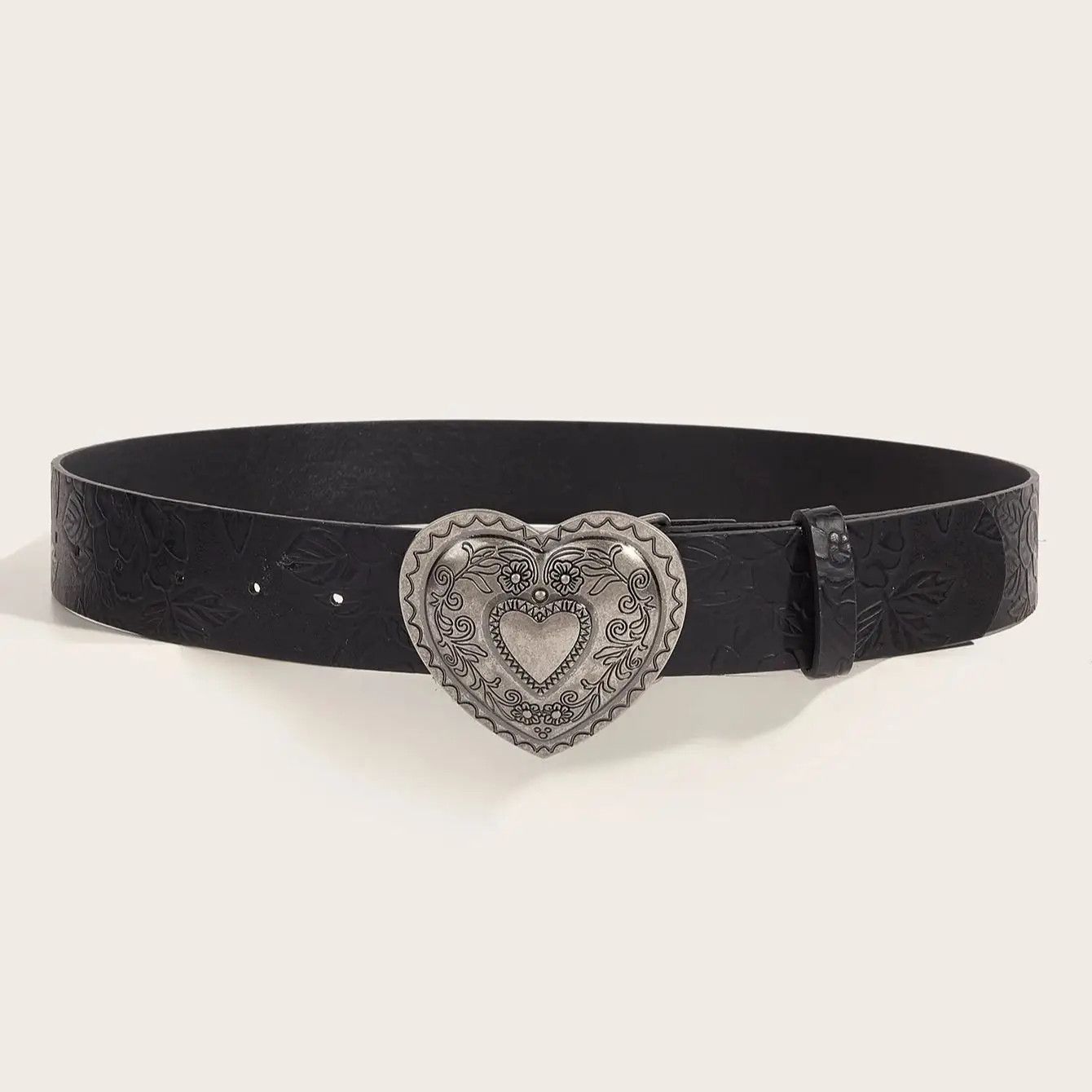 Other Retro love buckle PU belt Size ONE SIZE - 1 Preview