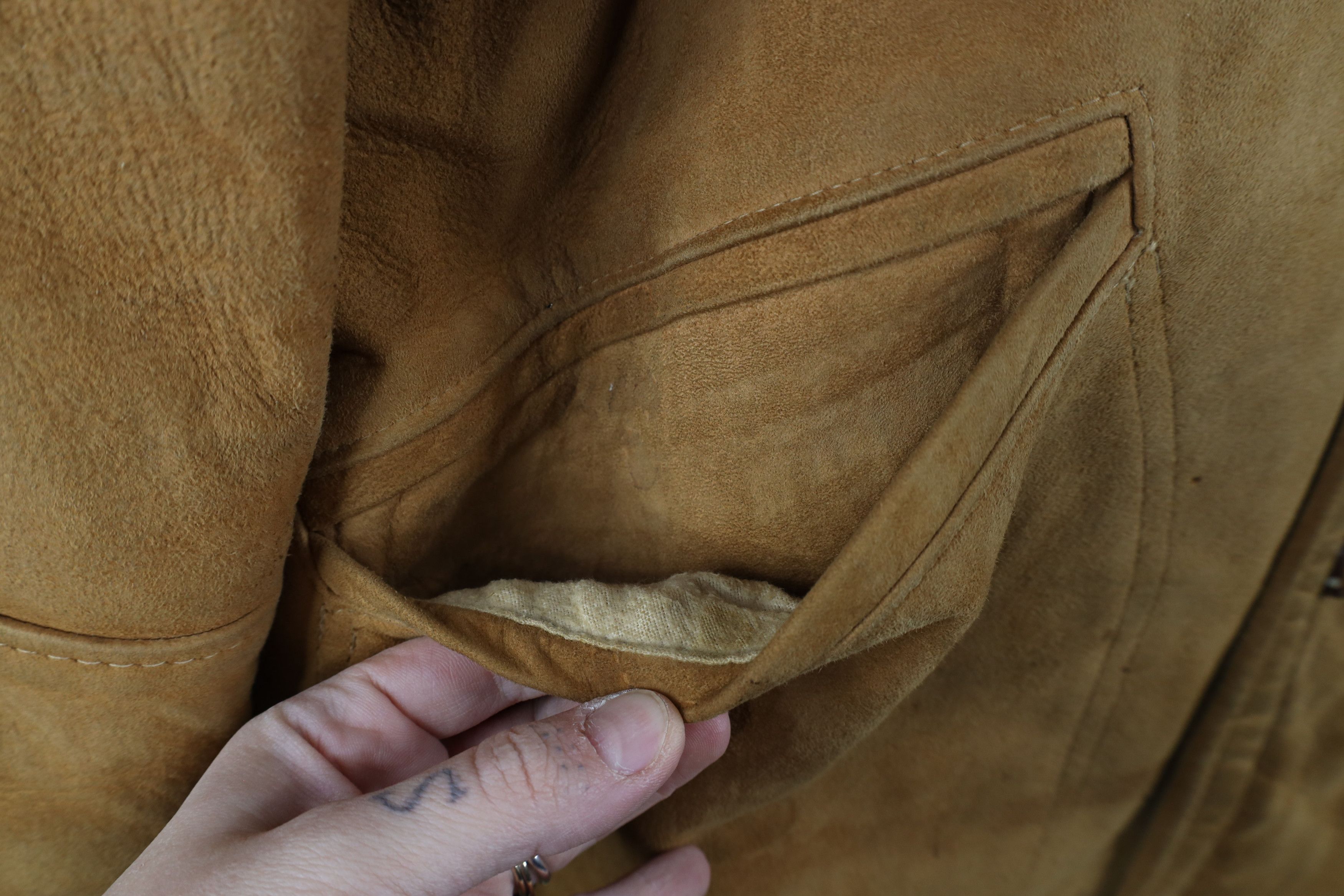 Vintage Vintage 60s Streetwear Leather Shearling Marlboro Man Jacket Size US L / EU 52-54 / 3 - 4 Thumbnail