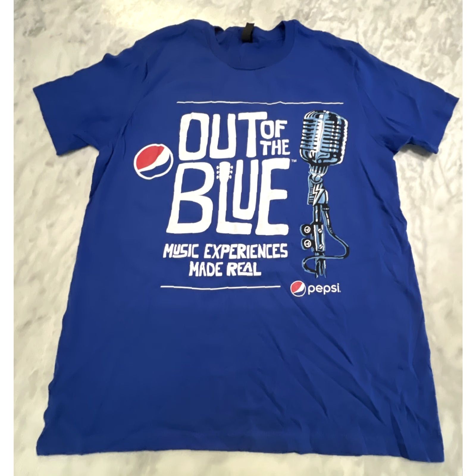 Vintage VINTAGE Pepsi Promo Tshirt Large Out Of The Blue Music Experiences Made Real Mic Cotton Size US L / EU 52-54 / 3 - 3 Thumbnail