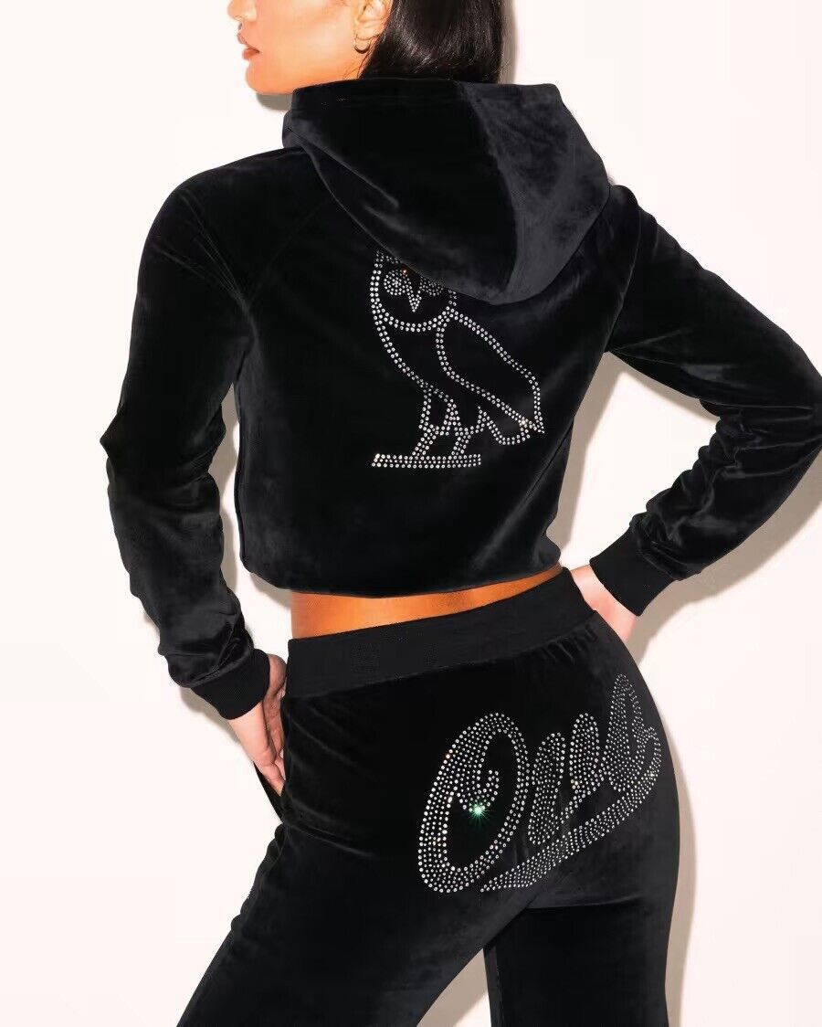 OVO Velour Crystal Owl Tracksuit