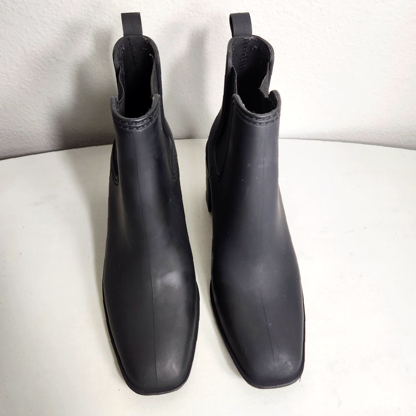 Jeffrey Campbell Jeffrey Campbell Womens Black Hurricane Heeled Chelsea Rain Booties-Size 10 Size US 10 / IT 40 - 4 Thumbnail
