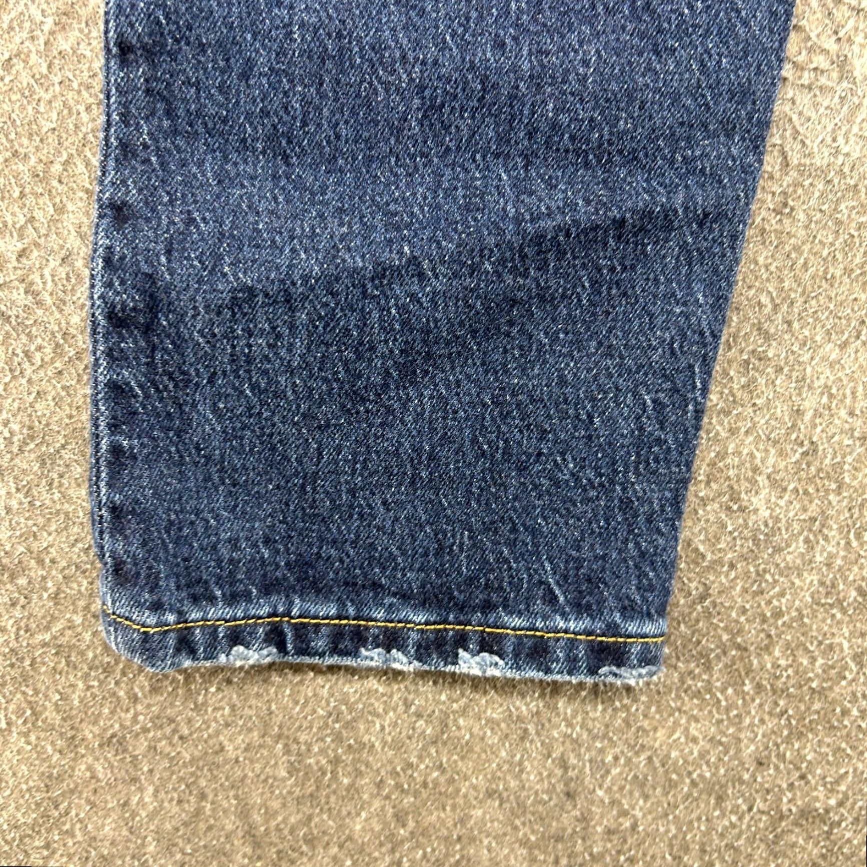 Levi's Levi's 501 Jeans Womens Blue Regular Straight Leg Dark Wash Button Fly 25x26 Vintage No 90s Retro Distressed Jeans Womens Size 42" / US 20 - 6 Thumbnail