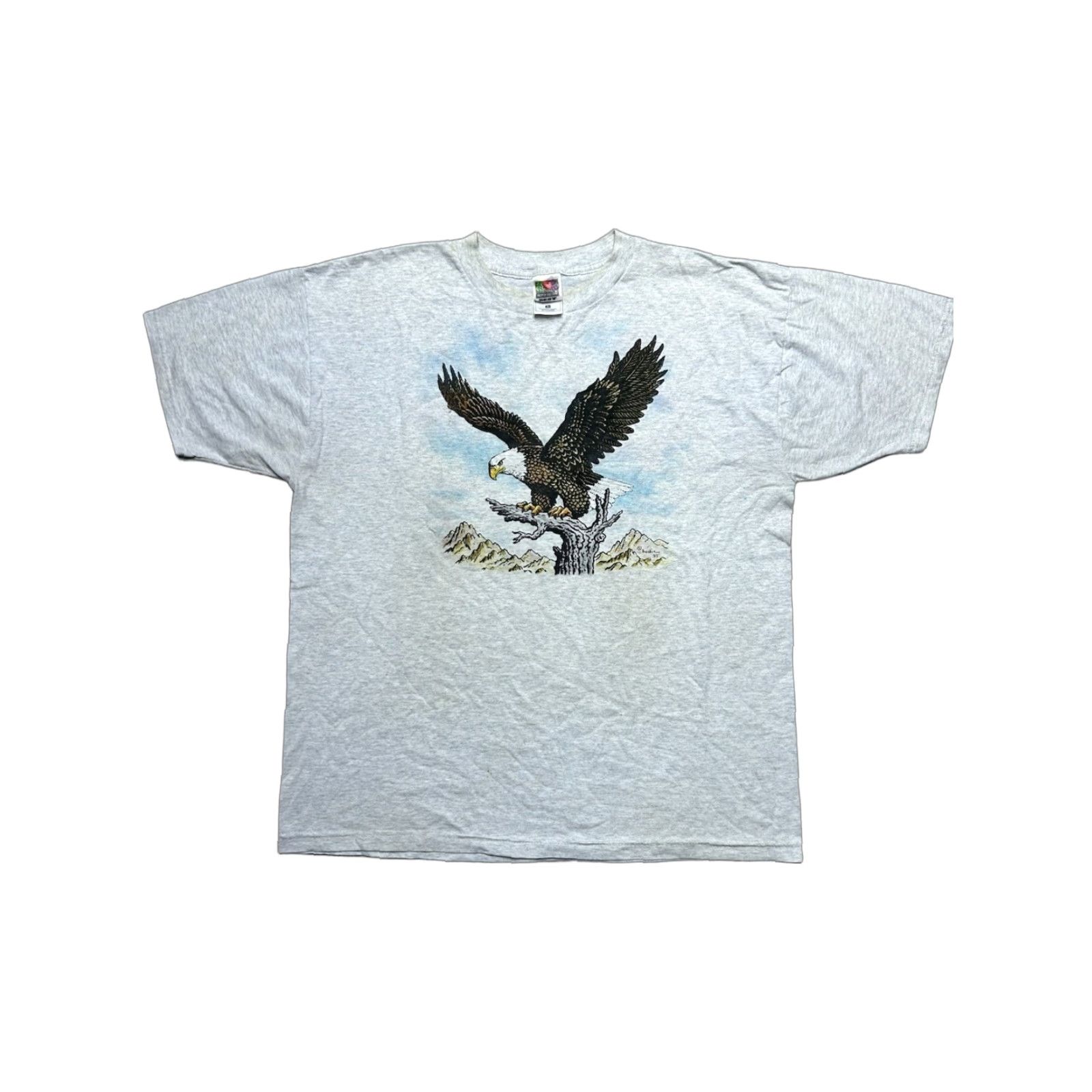 Vintage VINTAGE 90s graphic t shirt flying eagle bird animal nature tee FOTL adult XL Size US XL / EU 56 / 4 - 1 Thumbnail