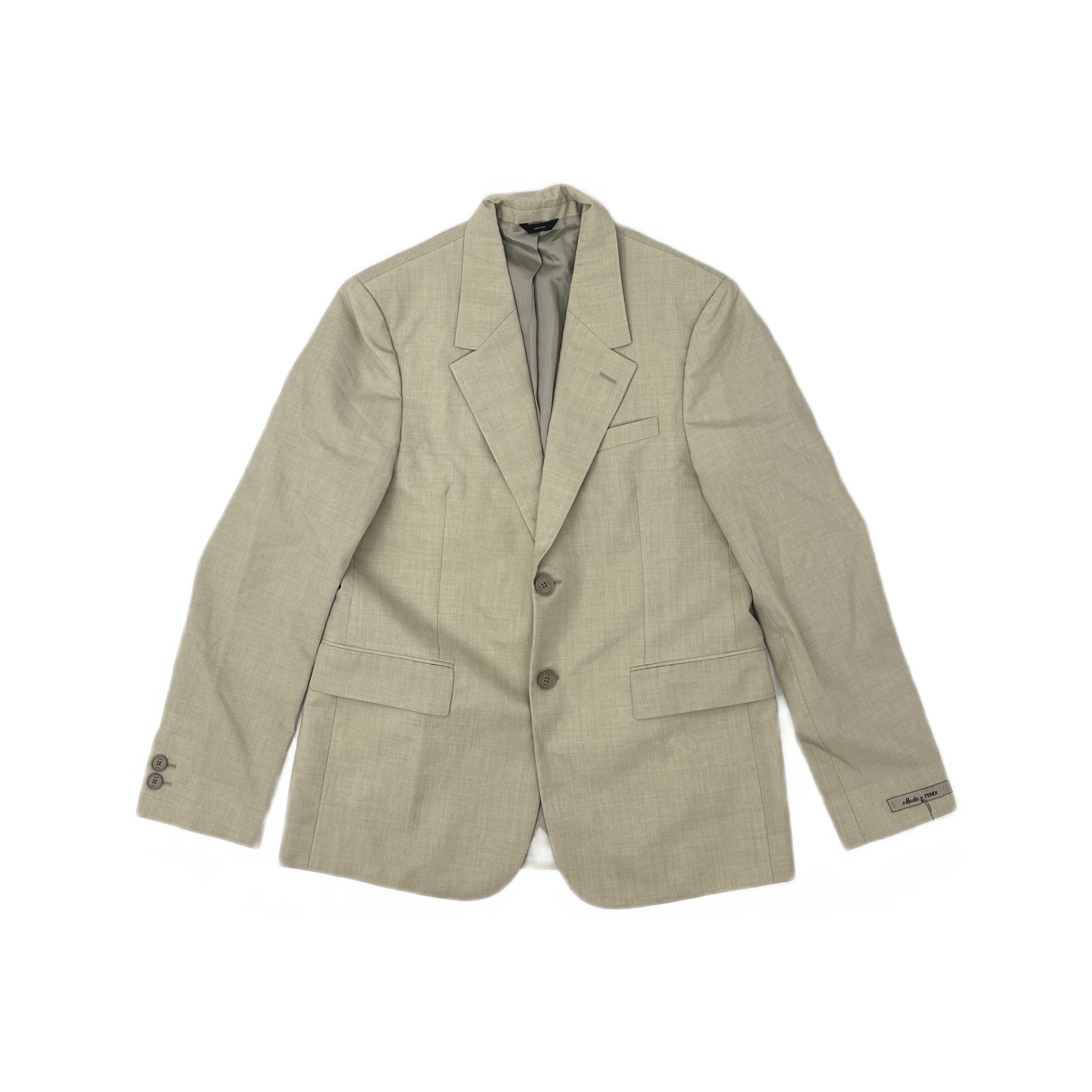 Fendi Fendi Beige Wool Single-Breasted Blazer Size 50 Size 40R - 1 Thumbnail