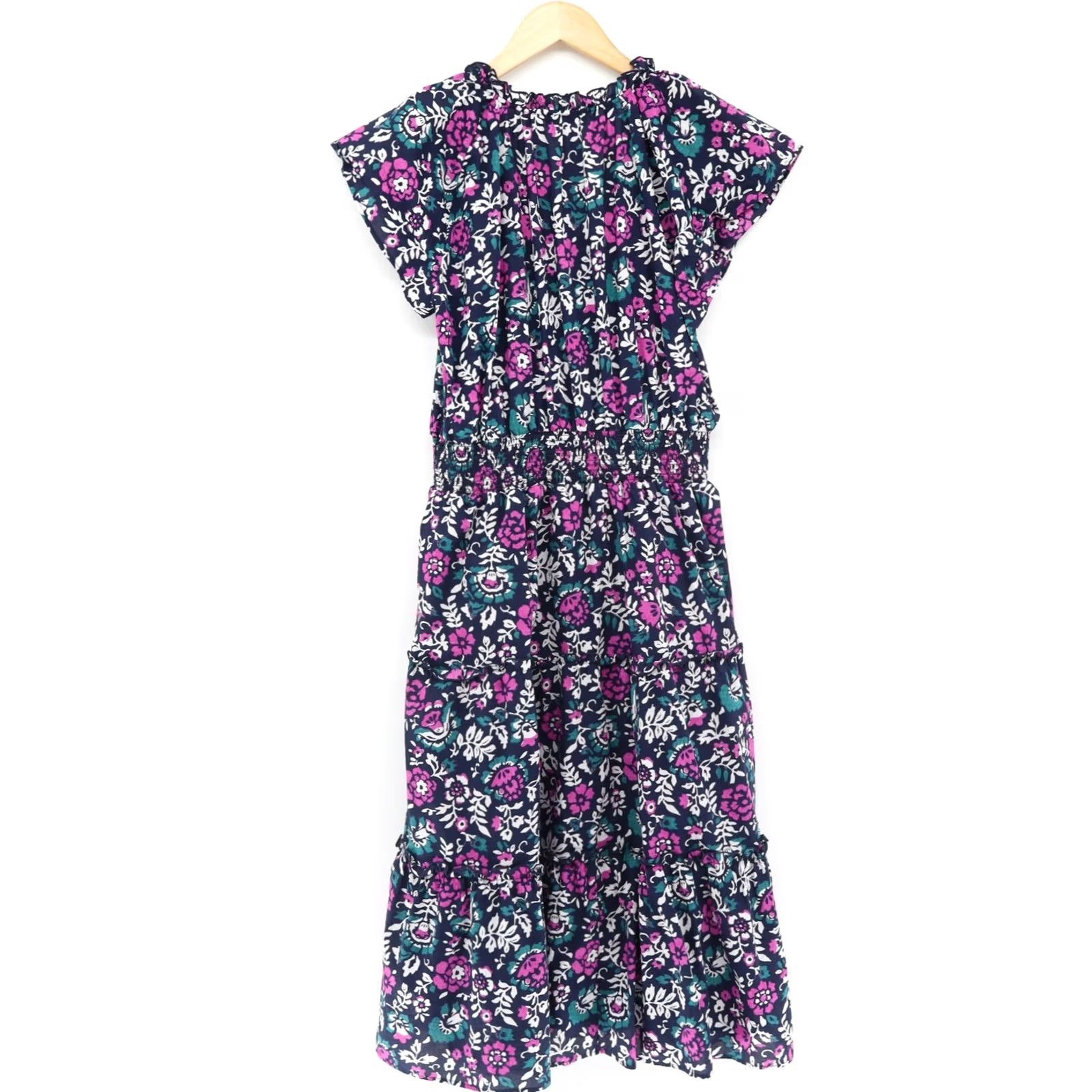 Rails Rails Amellia Woodblock Botanical Print Midi Dress L Multicolor Ruffle Floral Size L / US 10 / IT 46 - 2 Thumbnail