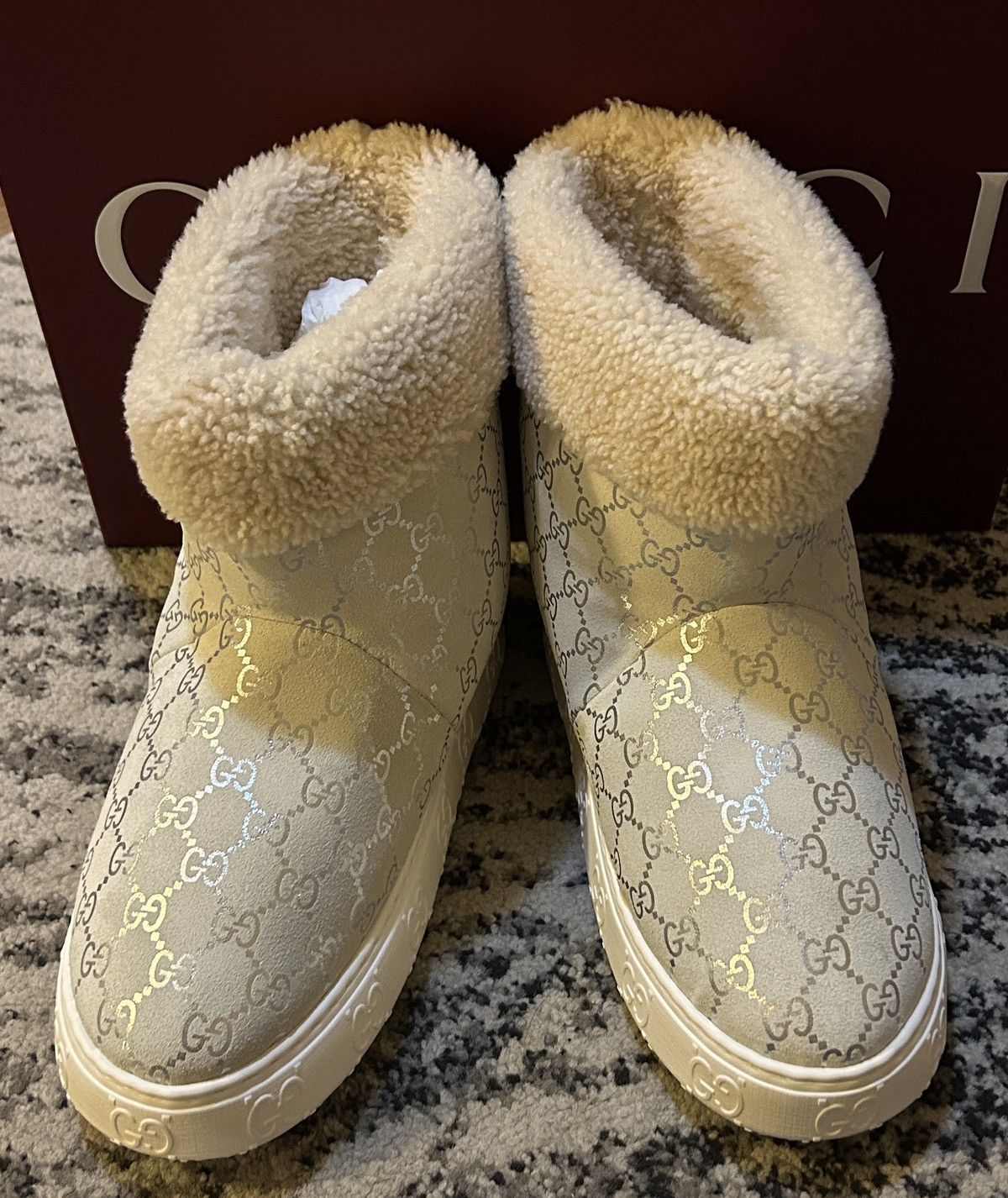 Gucci Gucci Shorts Snow Boots with Merino Trim Silver Size US 9 / IT 39 - 3 Thumbnail