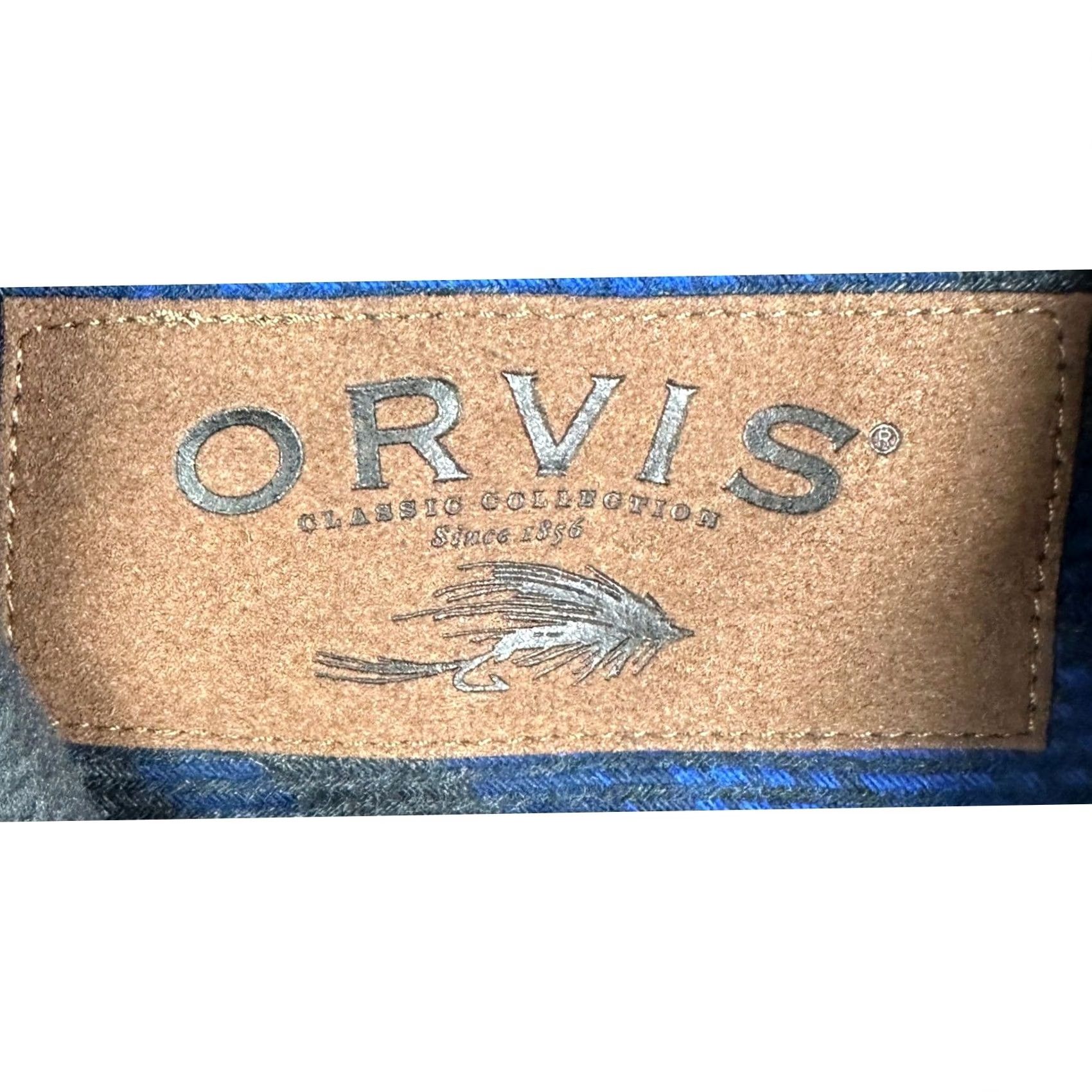 Orvis Orvis Shirt Mens Small Blue Plaid Flannel Button-Up Long Sleeve Pockets Blue Grey Charcoal Fall Winter Spring Casual Workwear Travel Size US S / EU 44-46 / 1 - 4 Thumbnail