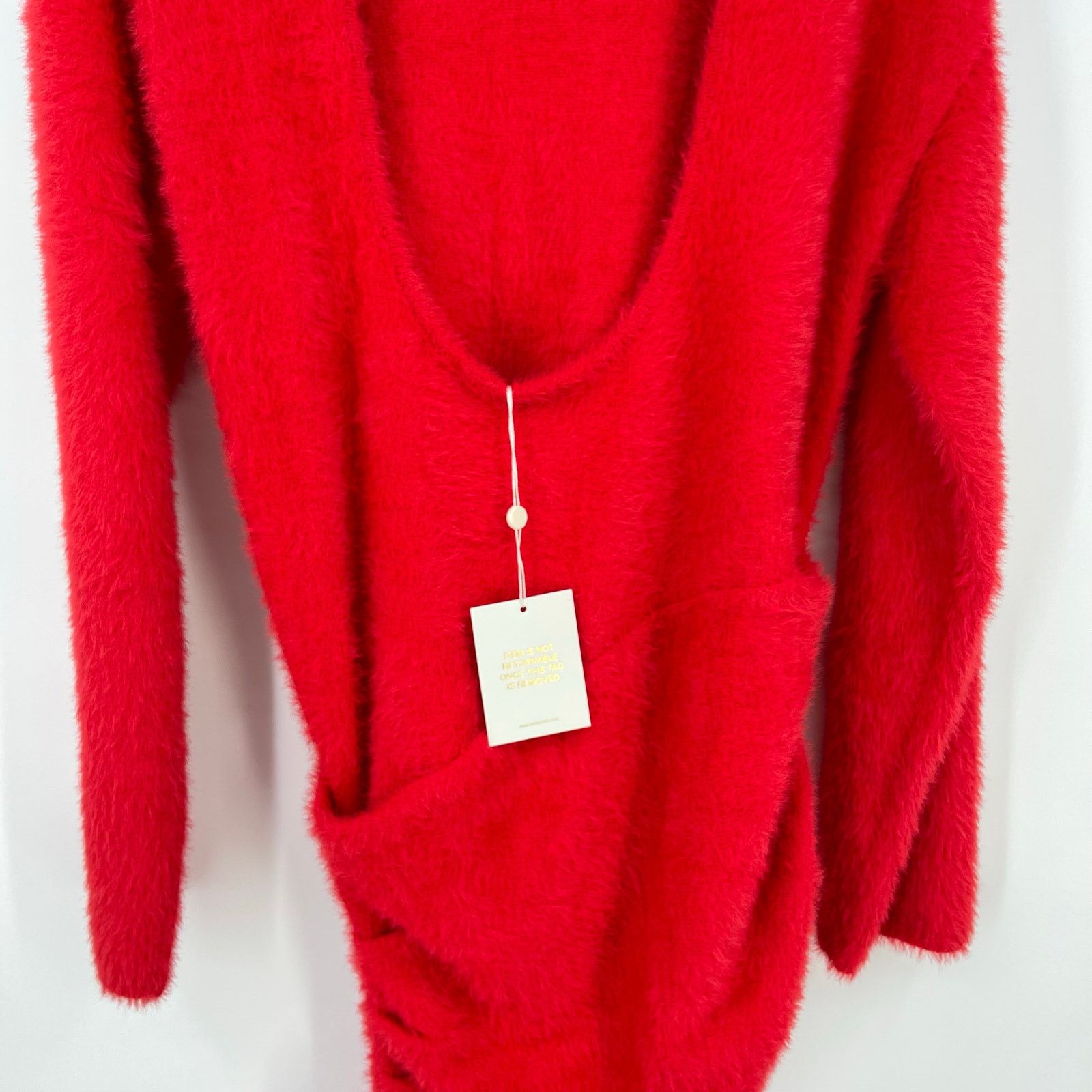 Other Miss Circle | NWT Keira Dress in Red Fuzzy Sweater Knit XL Size XL / US 12-14 / IT 48-50 - 9 Thumbnail