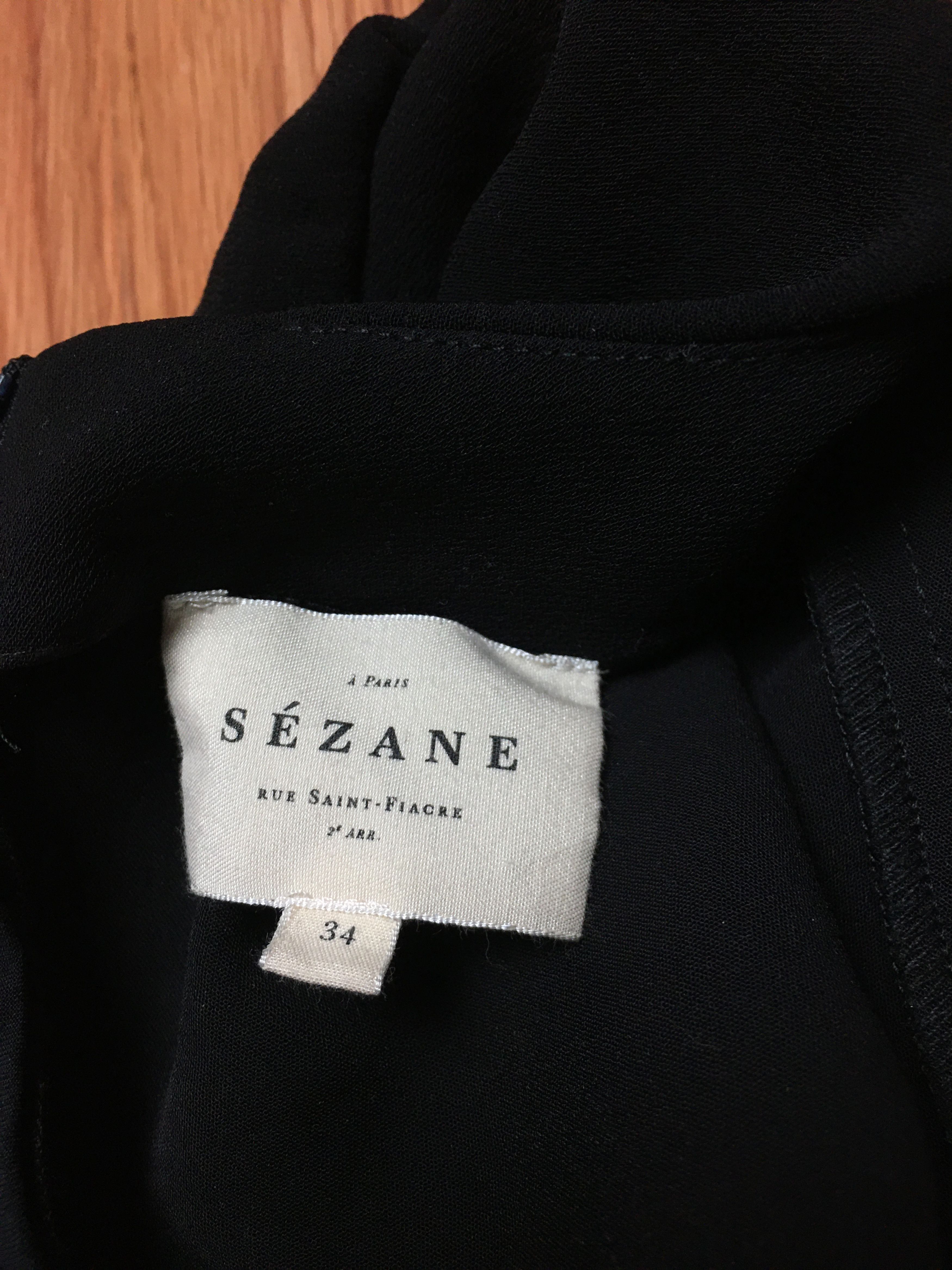Sezane Sezane Perle Black Design Dress Size EU 34 Size XS / US 0-2 / IT 36-38 - 10 Thumbnail
