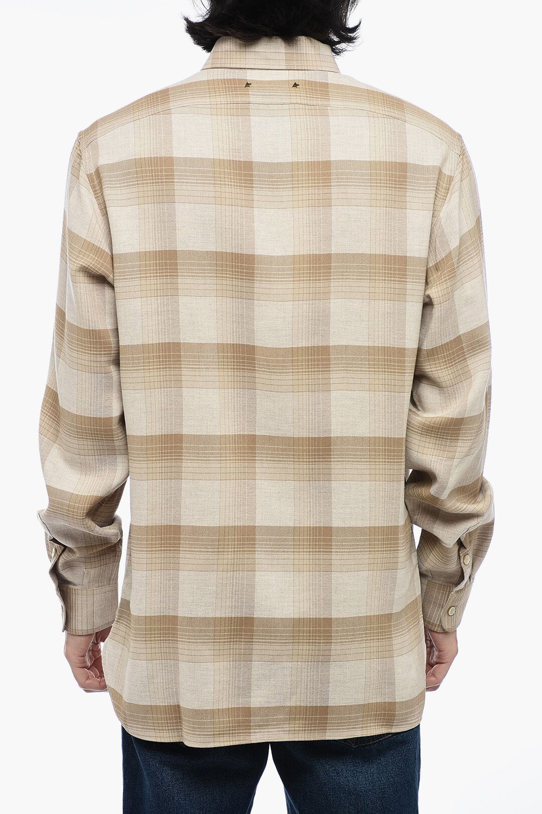 Golden Goose o1y0125 Checked Shirt in Beige Size US L / EU 52-54 / 3 - 2 Thumbnail