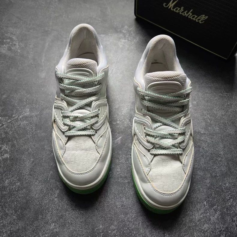 Gucci gucci white green basket sneakers size 6-dmc Size US 6 / EU 39 - 1 Thumbnail