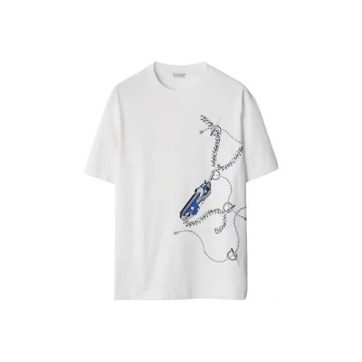 Burberry Burberry Burberry Equestrian Print Short Sleeve T-Shirt-25 Size US M / EU 48-50 / 2 - 1 Thumbnail