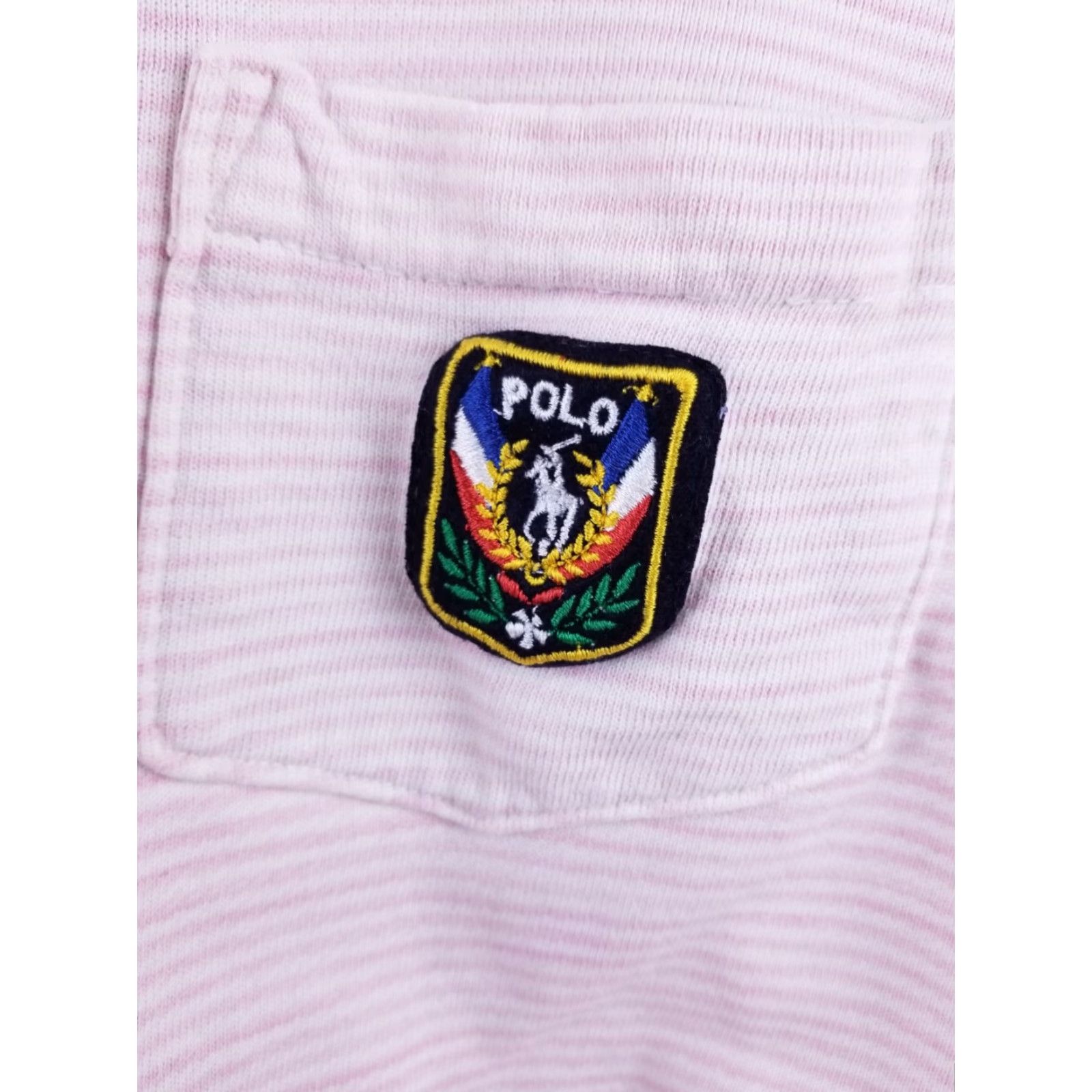 Polo Ralph Lauren VINTAGE 80' RALPH LAUREN POLO PINK STRIPED BUTTON DOWN SWEATSHIRT XL MEN Size US XL / EU 56 / 4 - 2 Thumbnail