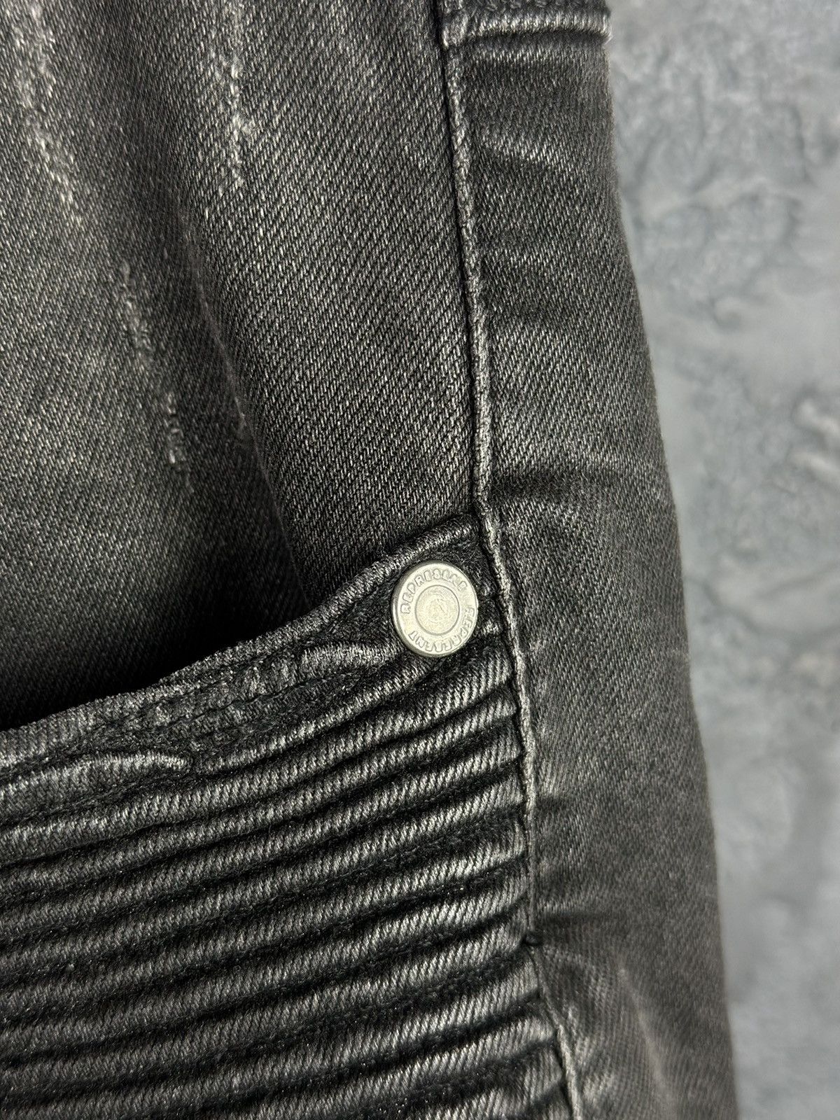 Represent Clo. Represent Destroyed Black Jeans Biker Denim Pants Size US 34 / EU 50 - 7 Thumbnail