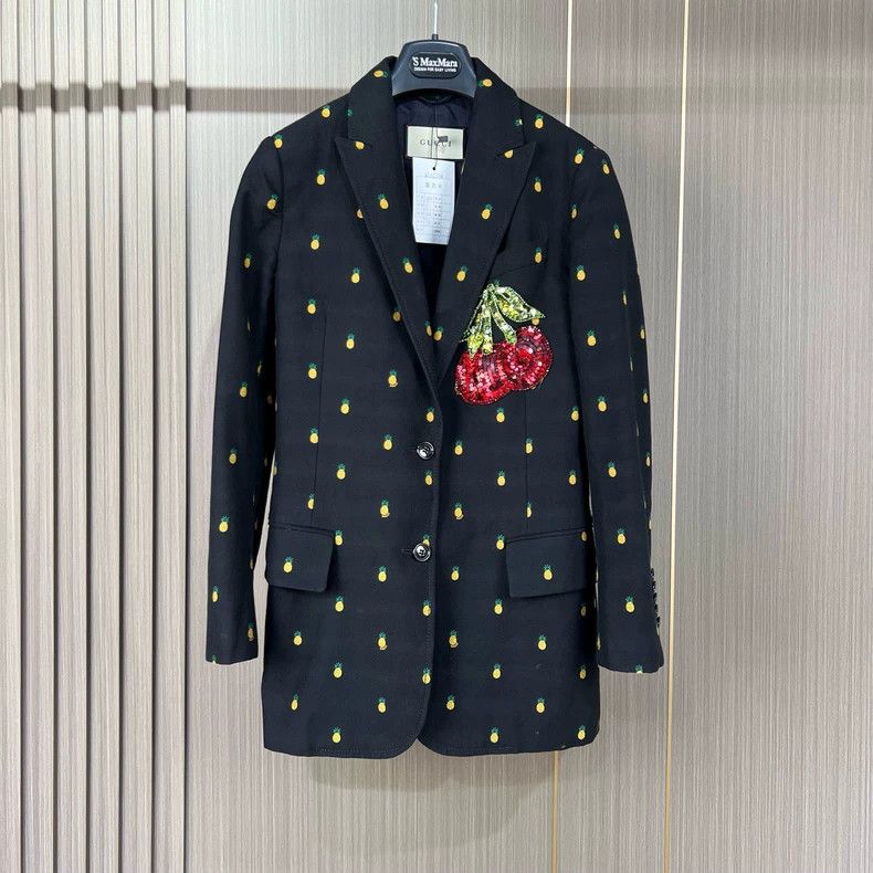 Gucci Cherry sequin pineapple embroidered suit 2504-Nextarr