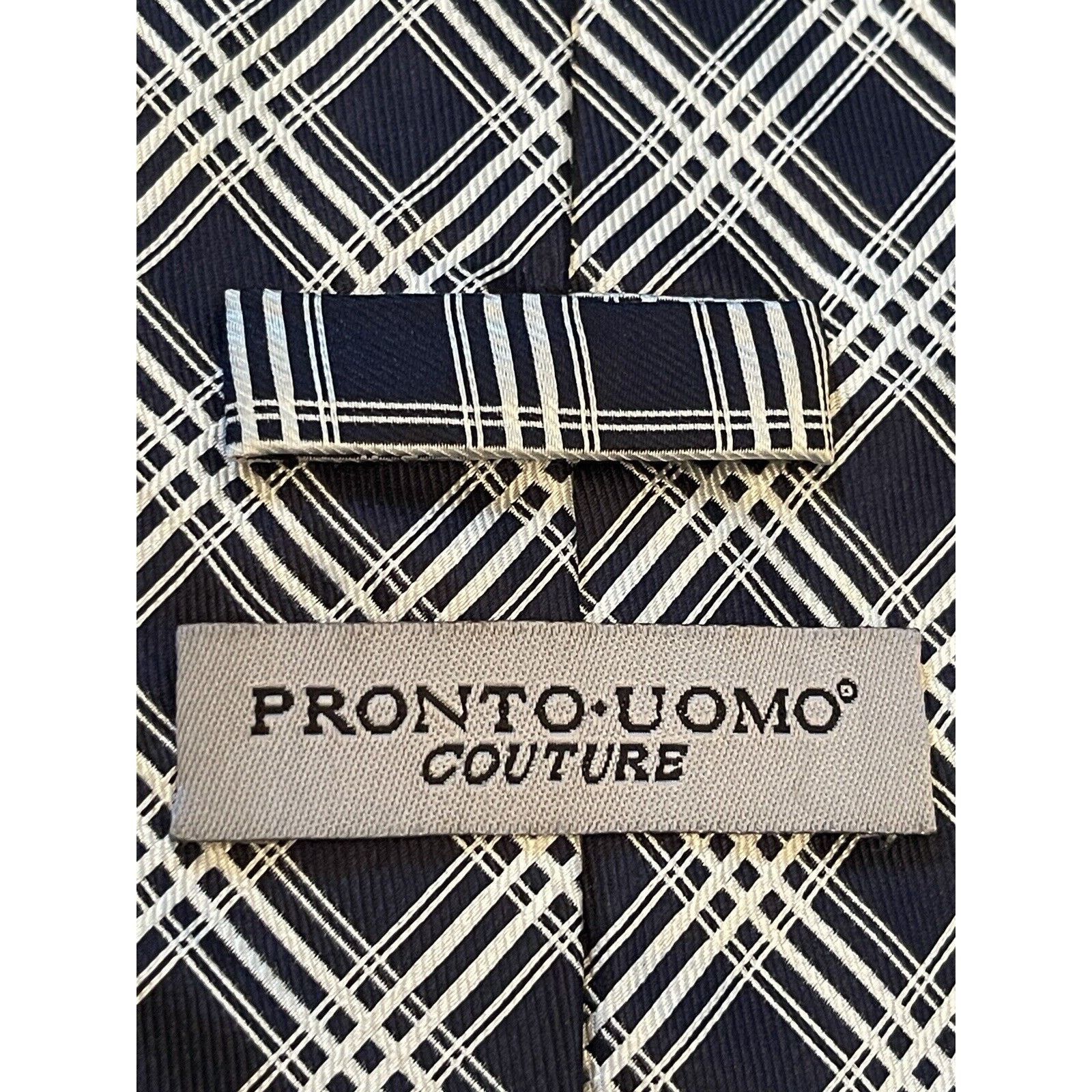 Handmade Pronto Uomo Couture Hand Made Blue 100% Silk Made In China Size ONE SIZE - 8 Thumbnail