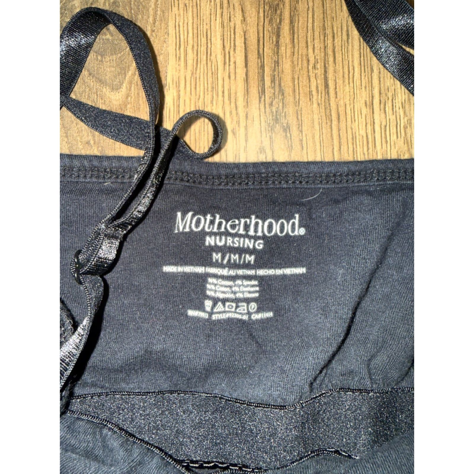 Vintage Motherhood Nursing Shirt Women's Size Medium Black Built in Bra Tank Top Casual Size M / US 6-8 / IT 42-44 - 5 Thumbnail