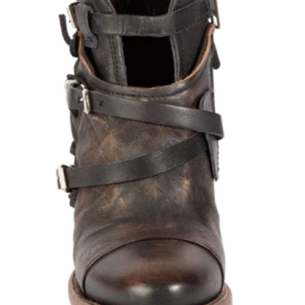 FREEBIRD Freebird Women's Black Leather Ankle Boots Size US 7 / IT 37 - 2 Thumbnail