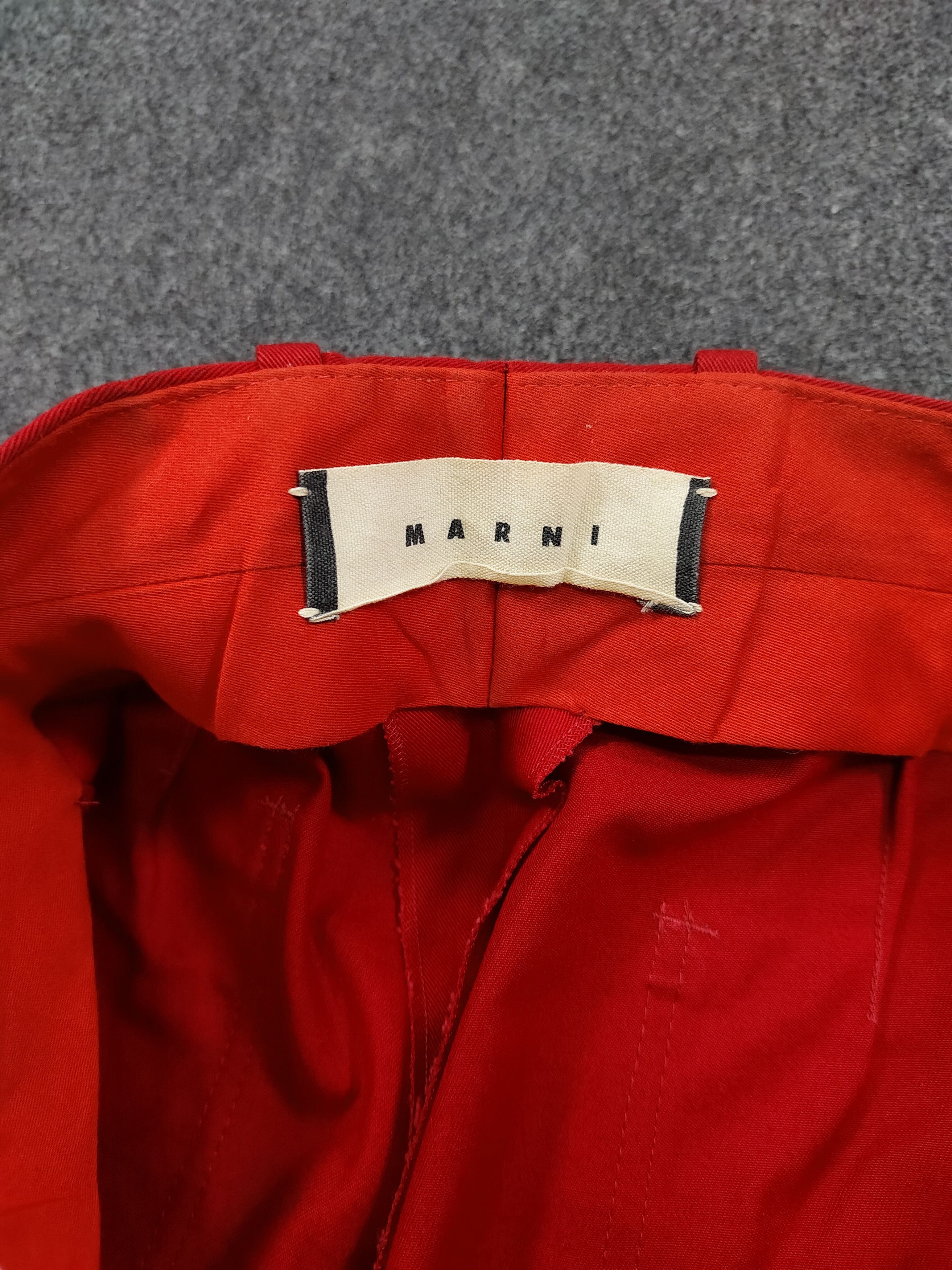 Marni Marni- Minimalism Blood Red Tailored Trousers Size US 31 - 7 Thumbnail