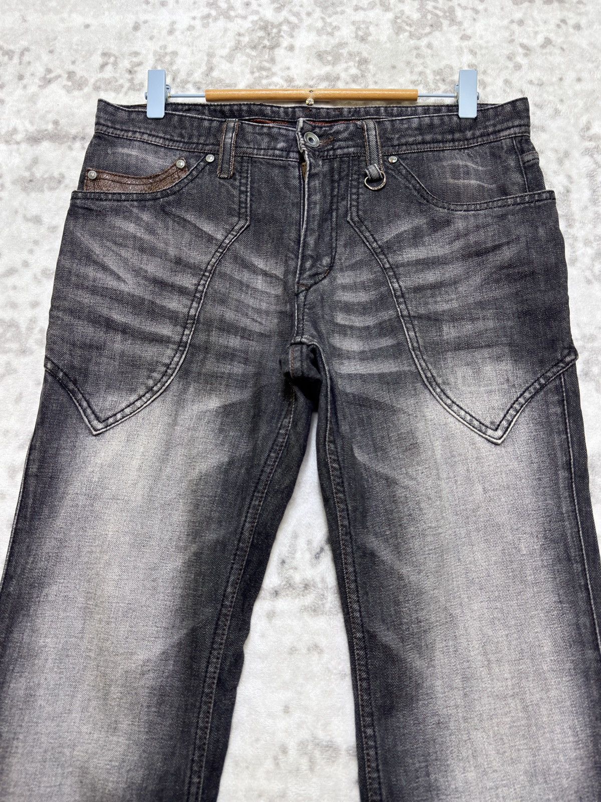 Nicole Club Vintage Nicole Club For Men Snake Pattern Flared Denim Jeans Size US 31 - 3 Thumbnail