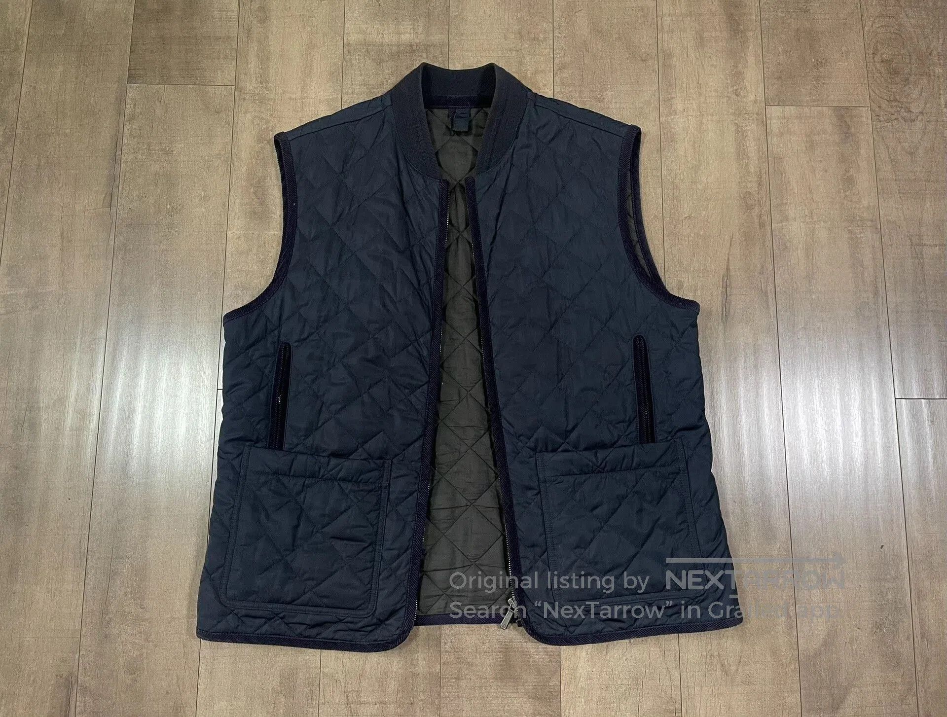 Alfred Dunhill Dunhill Classic Quilted Navy Vest. Size US XL / EU 56 / 4 - 1 Thumbnail