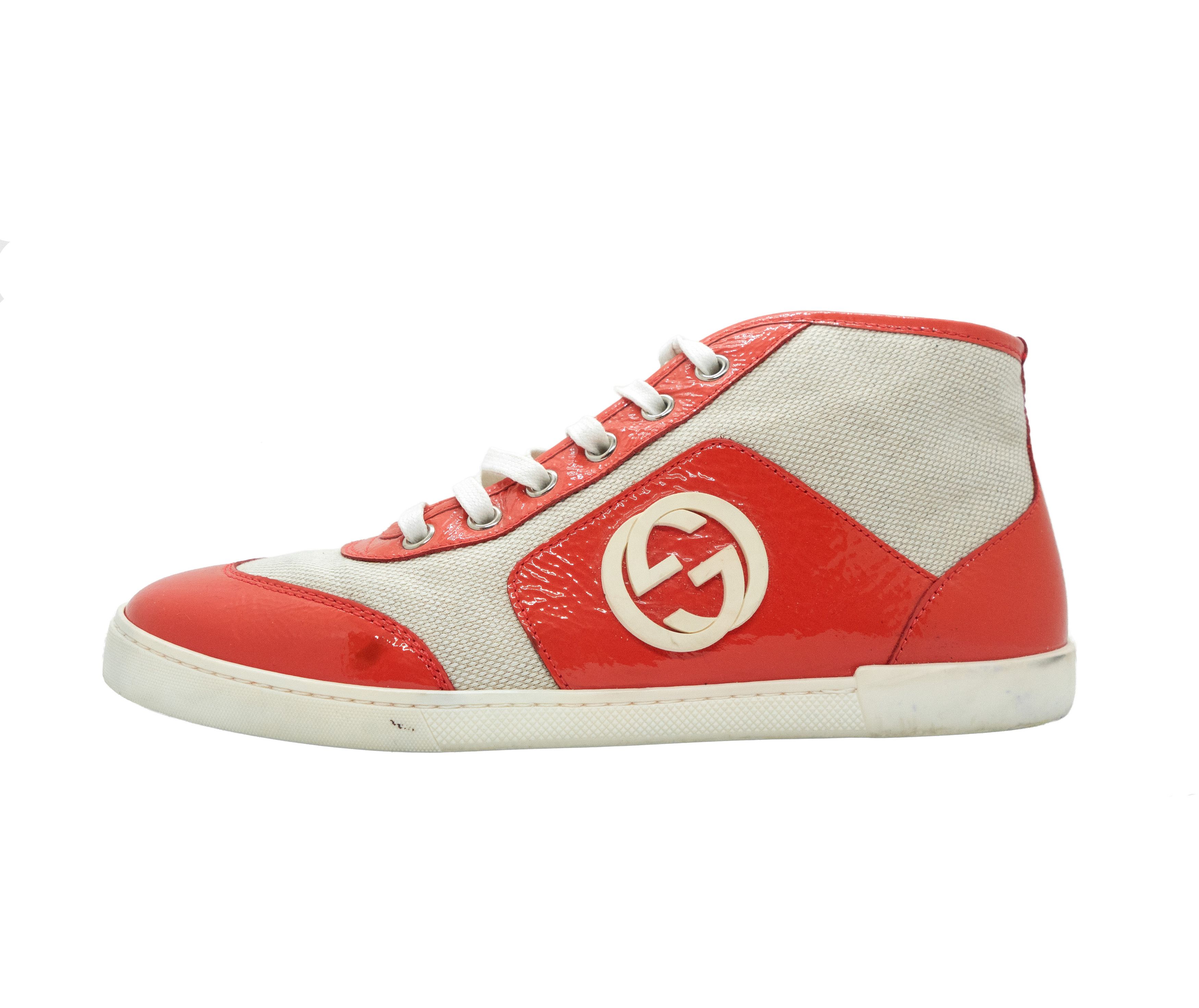Gucci Interlocking Ankle High Top Sneakers Size US 6.5 / IT 36.5 - 1 Thumbnail
