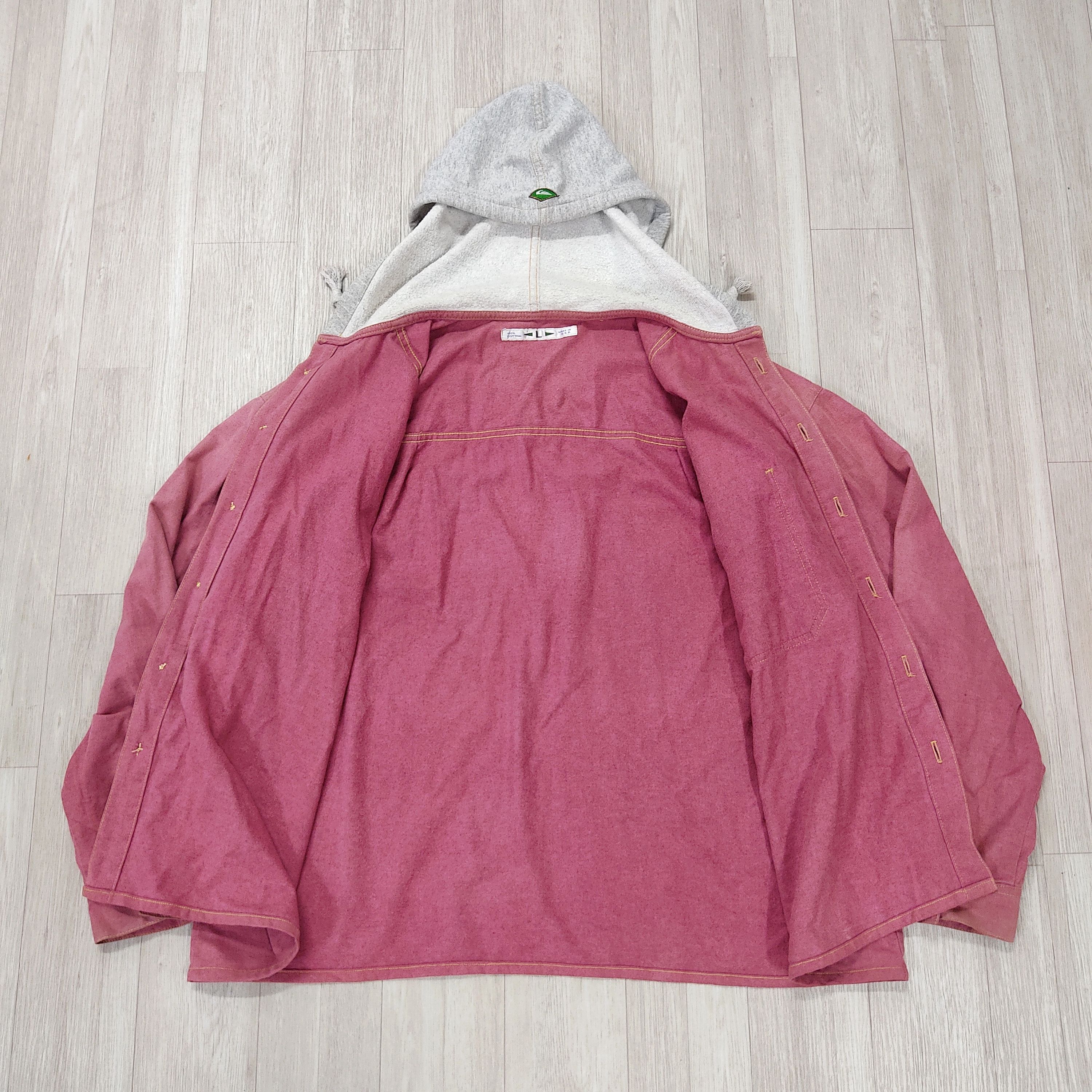 Quiksilver × Vintage Vtg 90s QUICKSILVER Salt-Water Denim Hooded Shirt Jacket Size US L / EU 52-54 / 3 - 9 Thumbnail