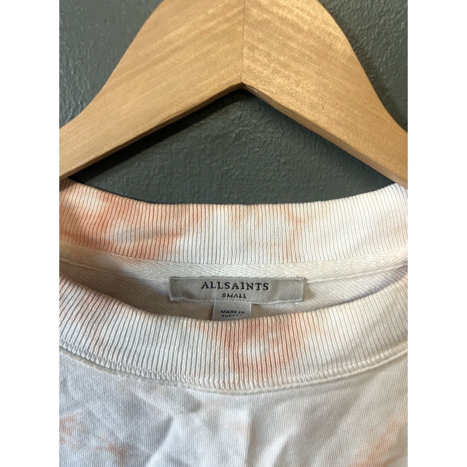 Allsaints AllSaints Sweatshirt Womens White Pink Crew Long Sleeve Pullover Size S Size S / US 4 / IT 40 - 3 Thumbnail