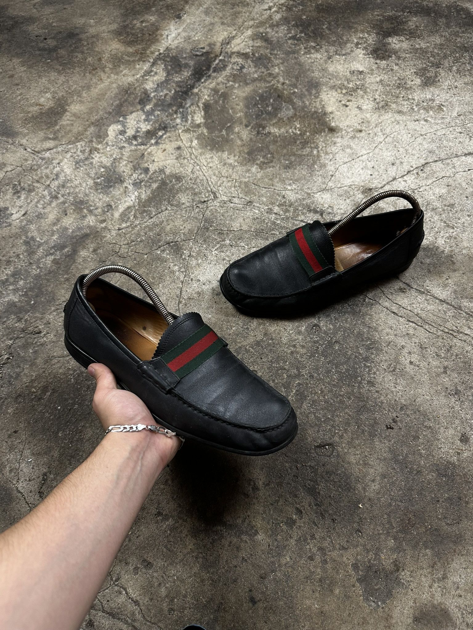 Vintage Gucci Penny Loafers Leather Shoes