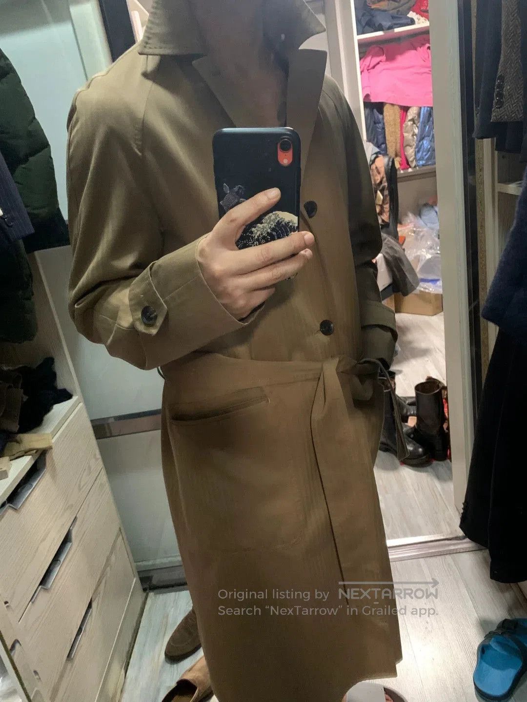 Ring Jacket stylish beige long coat for men. Size US M / EU 48-50 / 2 - 6 Thumbnail
