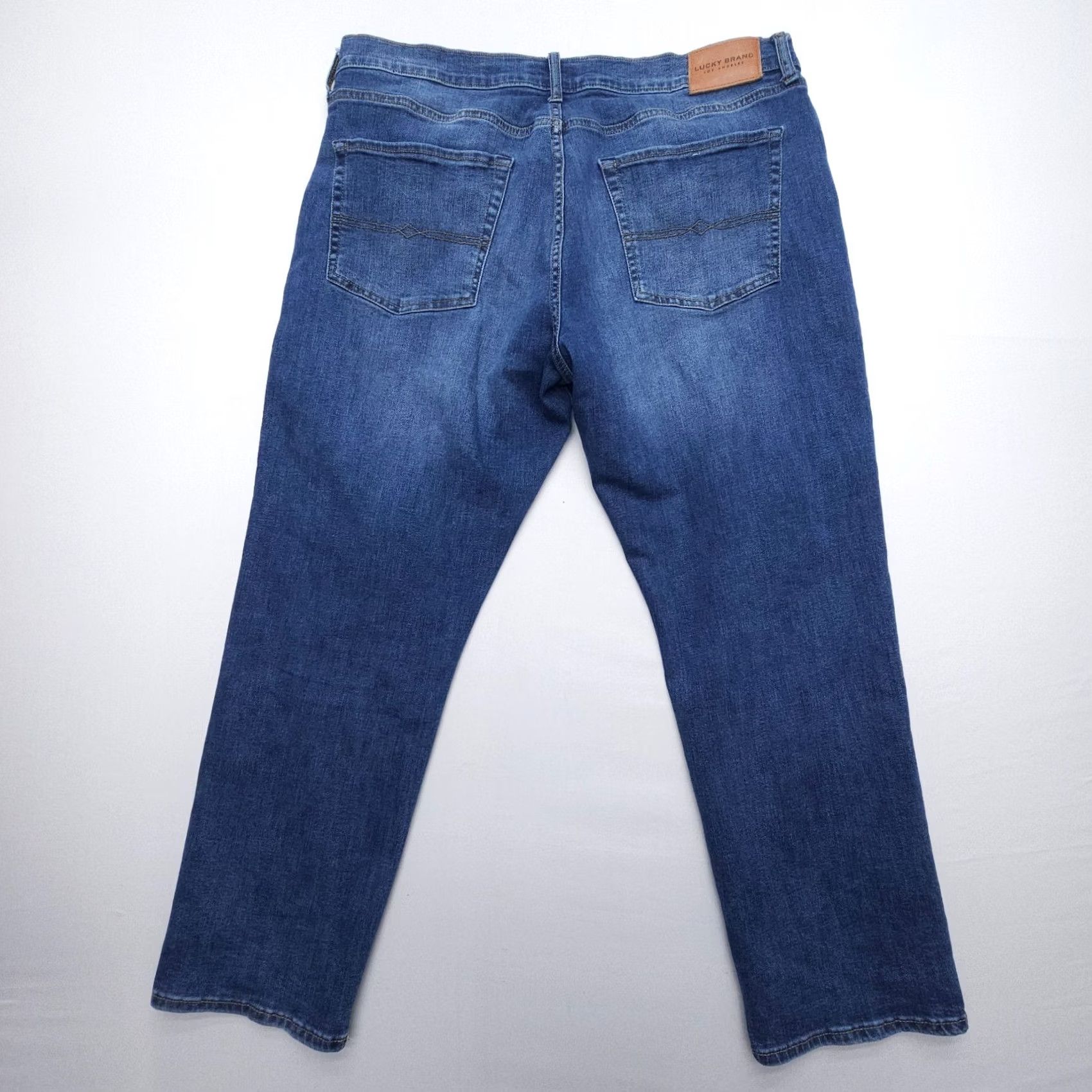 Lucky Brand Lucky Brand 221 Straight Jeans Mens 38 x 30 Blue Dark Wash Stretch Denim Flex Size US 38 / EU 54 - 2 Thumbnail