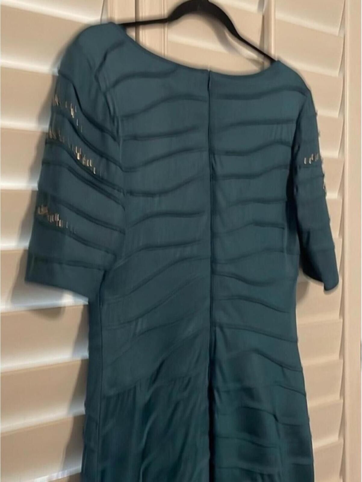 Other Tadashi Shoji Teal Embellished Sheath Dress Size M / US 6-8 / IT 42-44 - 5 Thumbnail