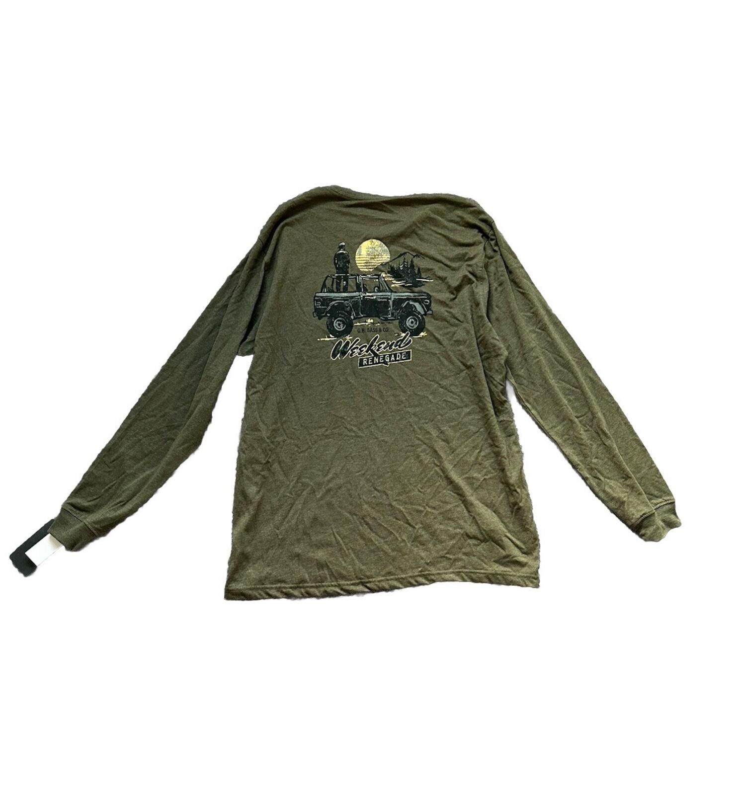 G.H. Bass & Co. GH Bass & Co Men Shirt Medium Green Logo Graphic Weekend Size US M / EU 48-50 / 2 - 2 Thumbnail