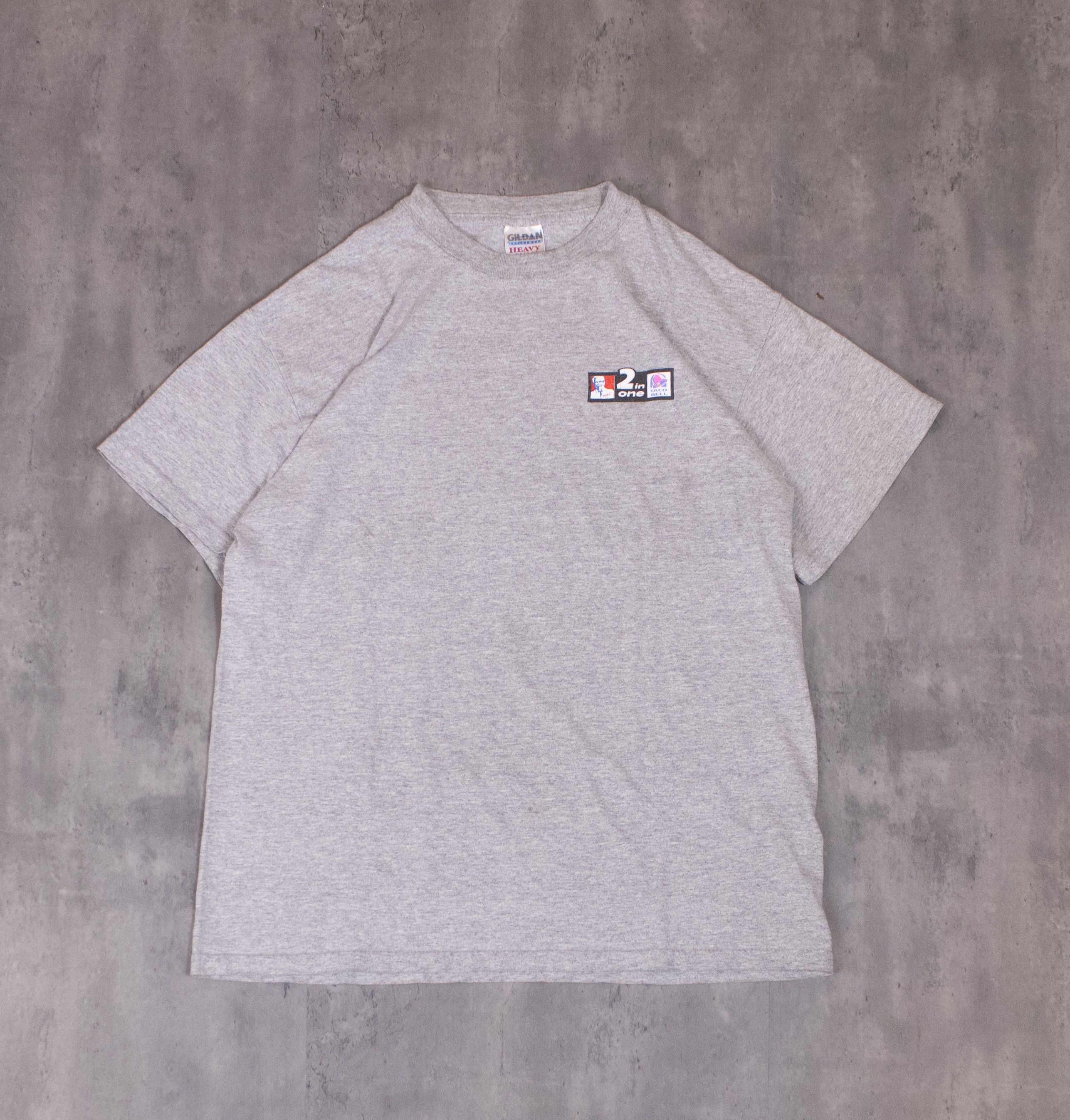 Gildan × Vintage Vintage 1990's KFC Taco Bell 2 in One Promo Grey T-Shirt Size US M / EU 48-50 / 2 - 3 Thumbnail