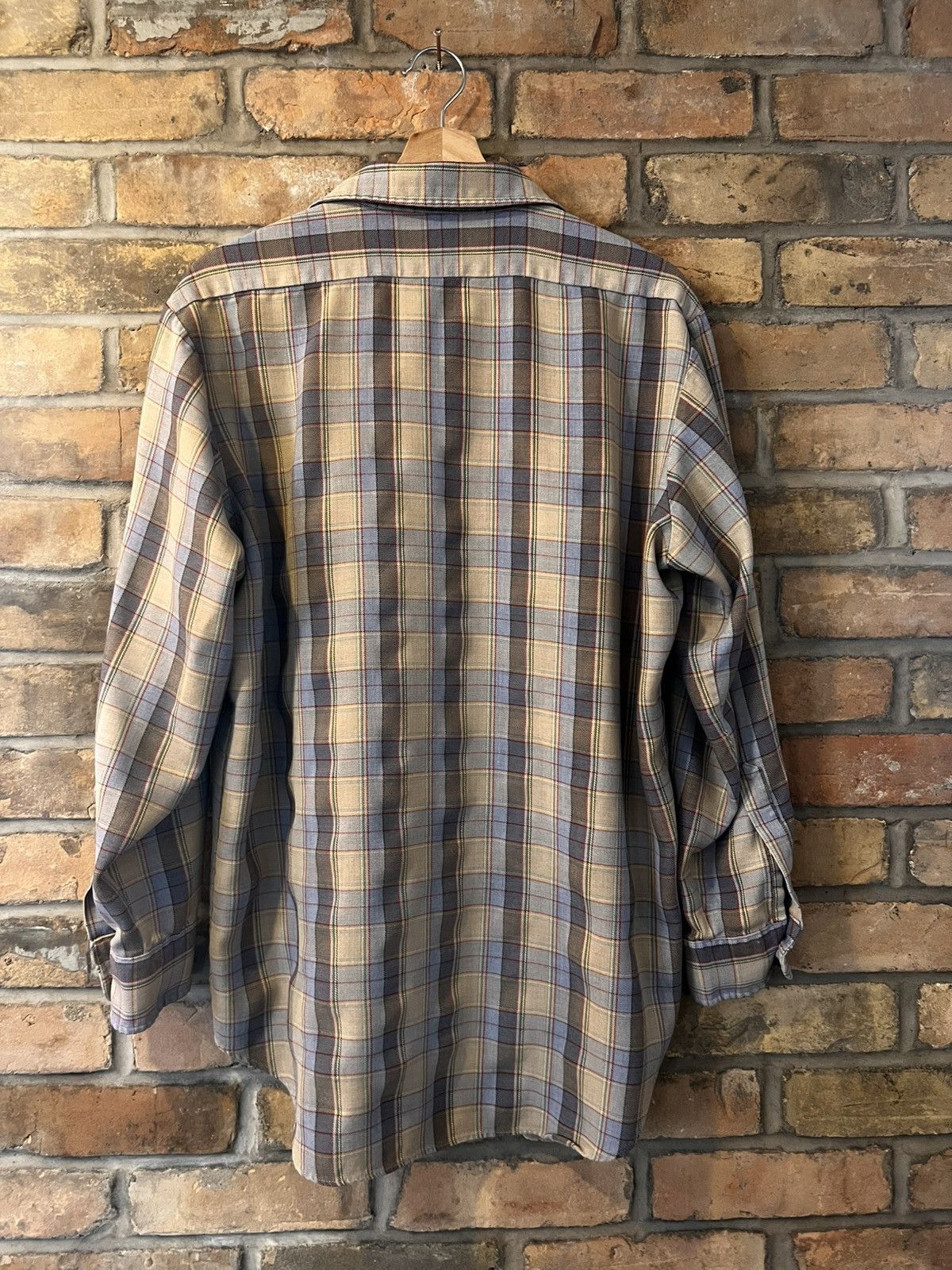Vintage 80s Multi Plaid Flannel Size US L / EU 52-54 / 3 - 2 Thumbnail