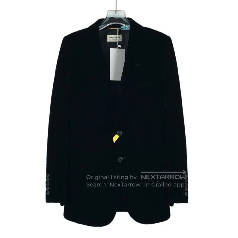 Saint Laurent Paris Saint Laurent Paris Black Velvet Collar Single Breasted Lo Size XS / US 0-2 / IT 36-38 - 1 Thumbnail