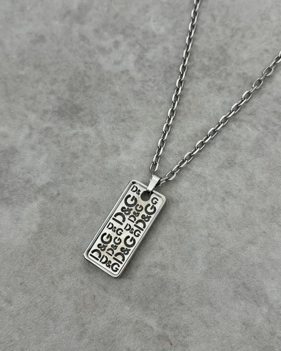 Dolce & Gabbana Dolce & Gabbana Silver Dogtag Necklace Size ONE SIZE - 4 Thumbnail