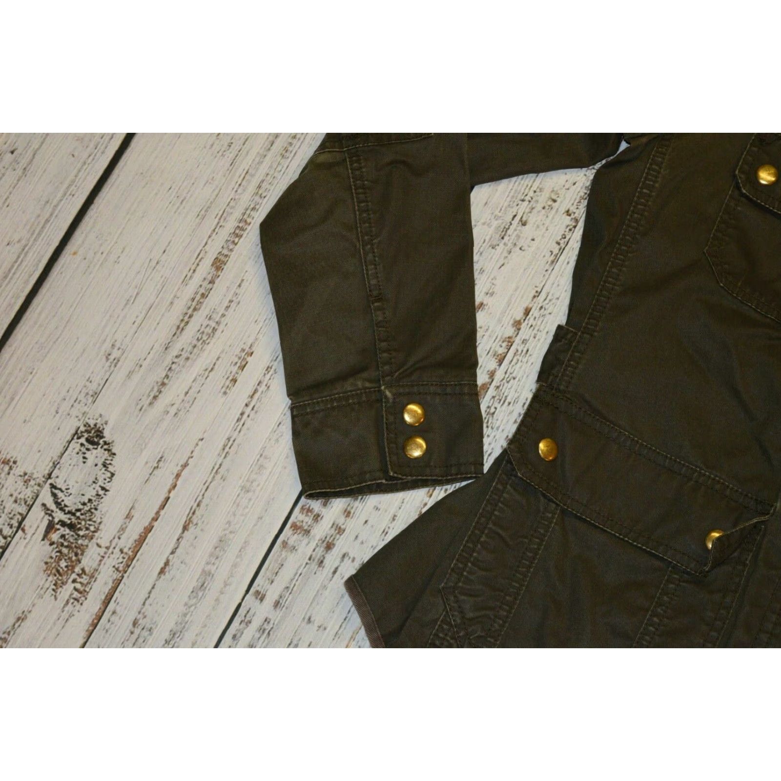J.Crew J.CREW Downtown Field Jacket Coat S Olive Waxed Relaxed Boyfriend Womens Jacket Size S / US 4 / IT 40 - 3 Thumbnail