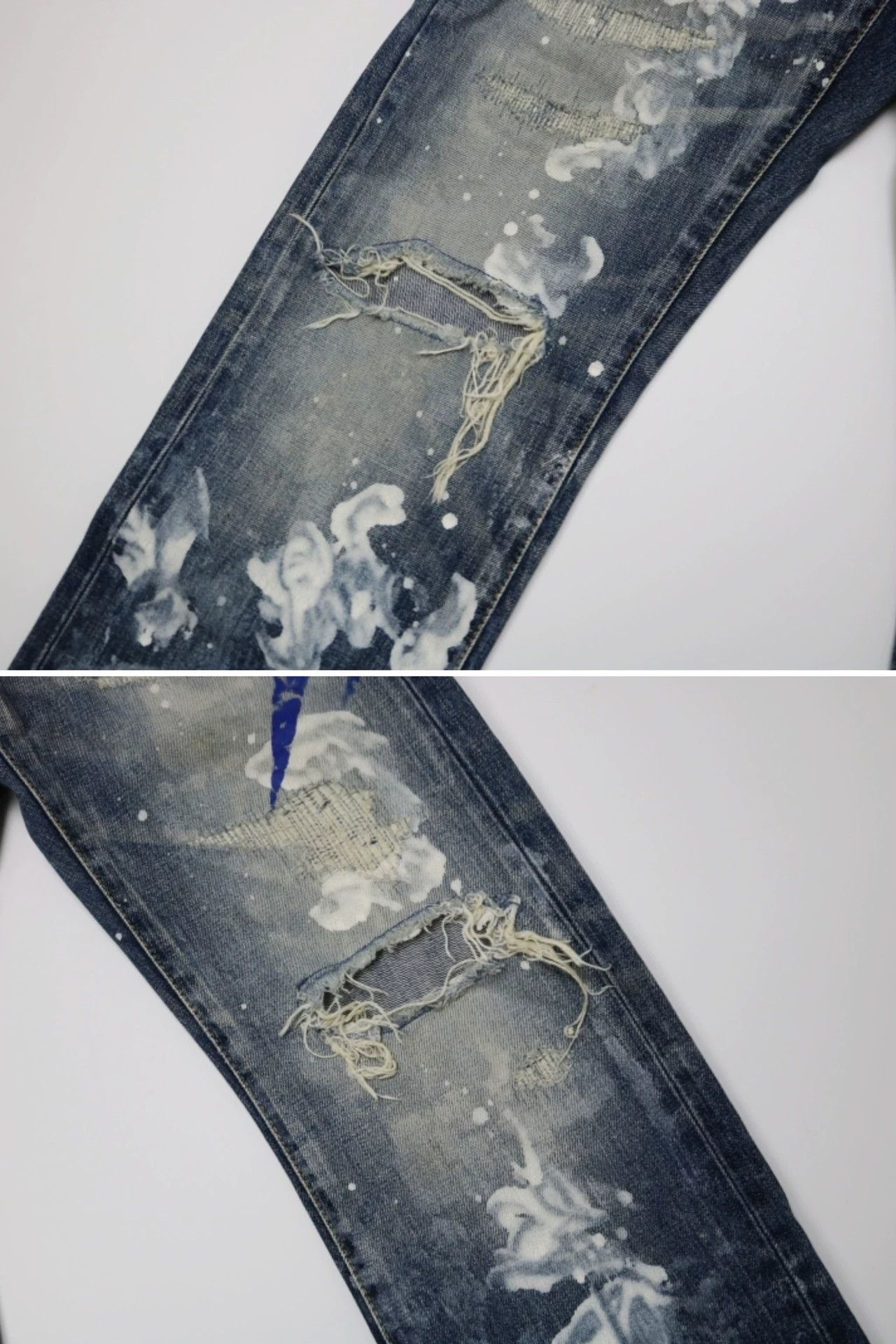 Vanquish VANQUISH x FRAGMENT Lightning Splatter Distressed Jeans W28 Size US 28 / EU 44 - 6 Thumbnail